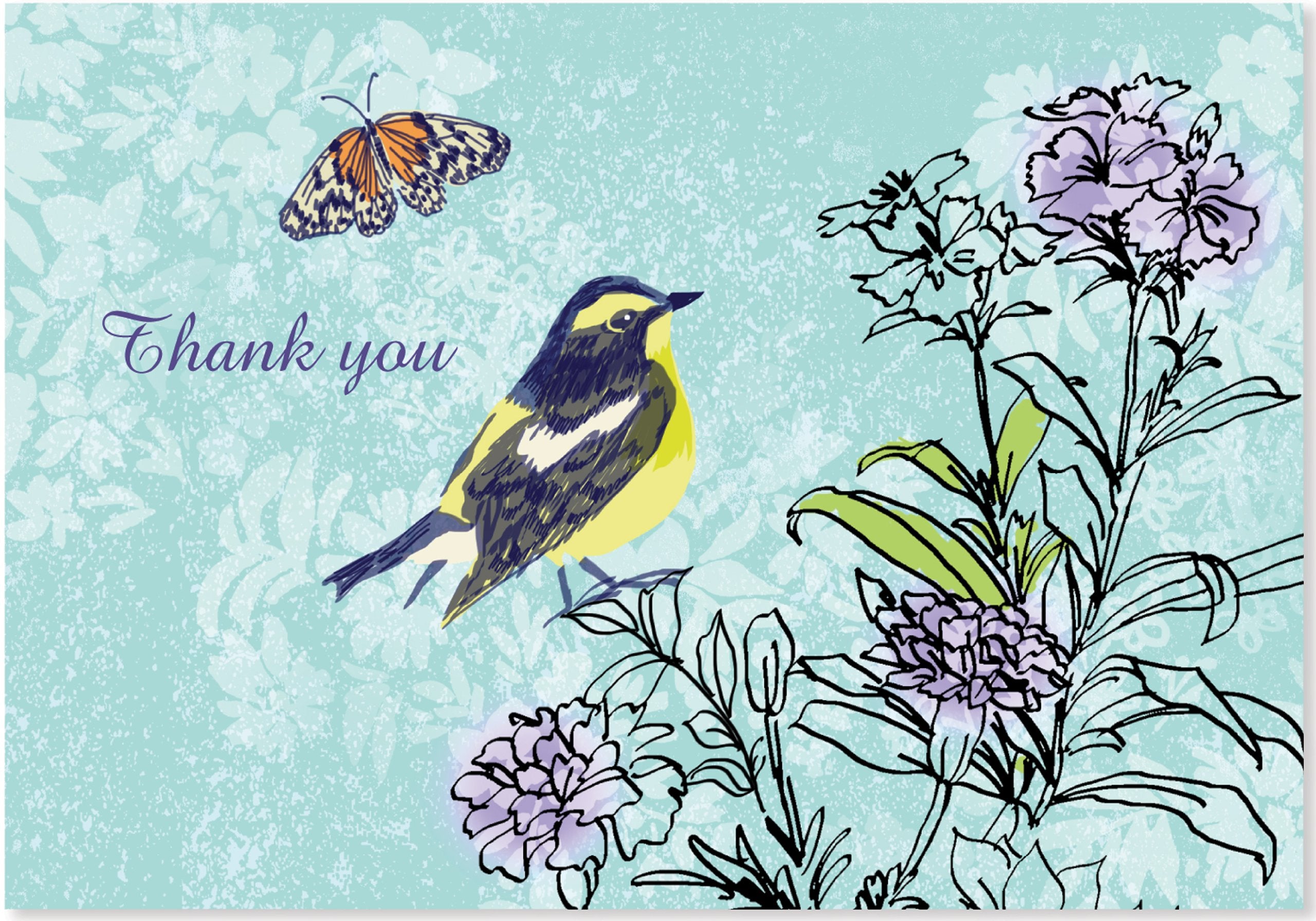 Summer Songbirds Thank You Notes Books