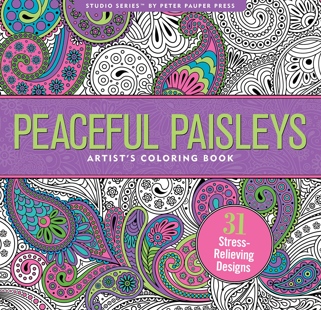 Peaceful Paisleys Adult Coloring Book (31 Stress-Relieving Designs) Hobbies & Crafts