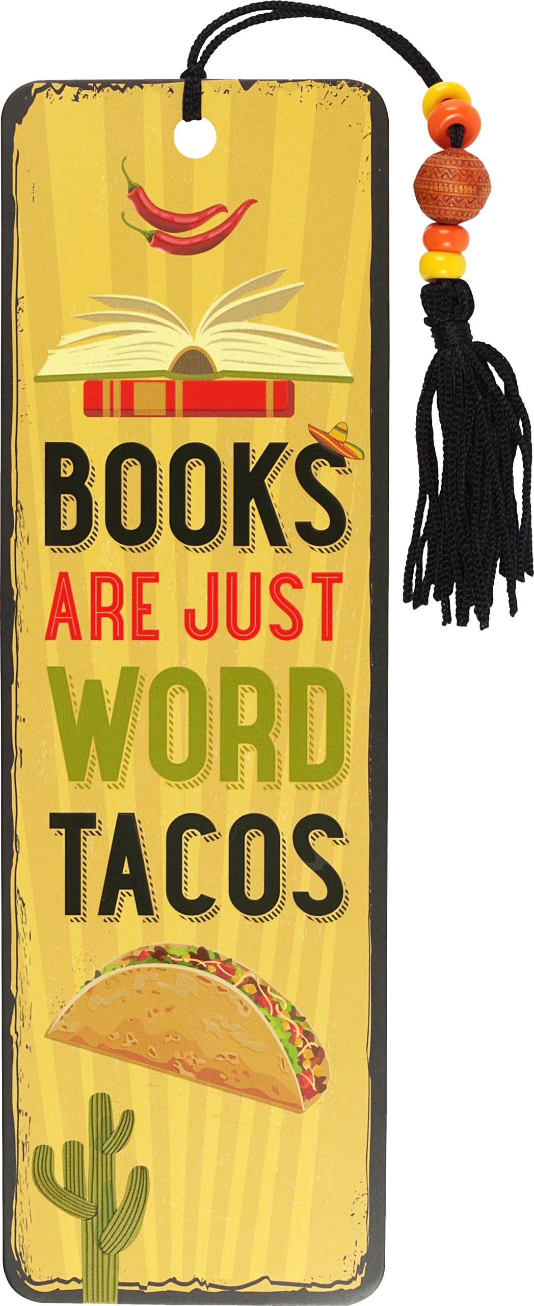 Books Are Just Word Tacos Beaded Bookmark Books