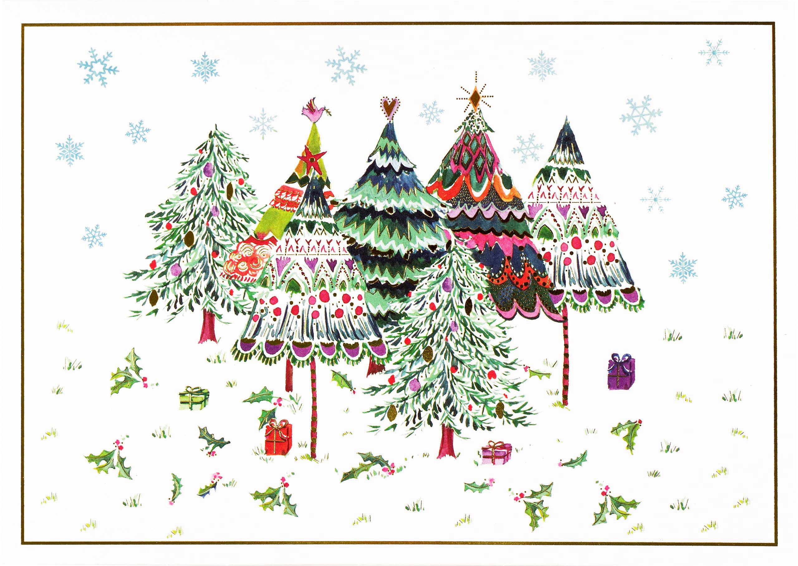 Merry Evergreen Deluxe Boxed Holiday Cards (20 Cards and 21 Envelopes) Books