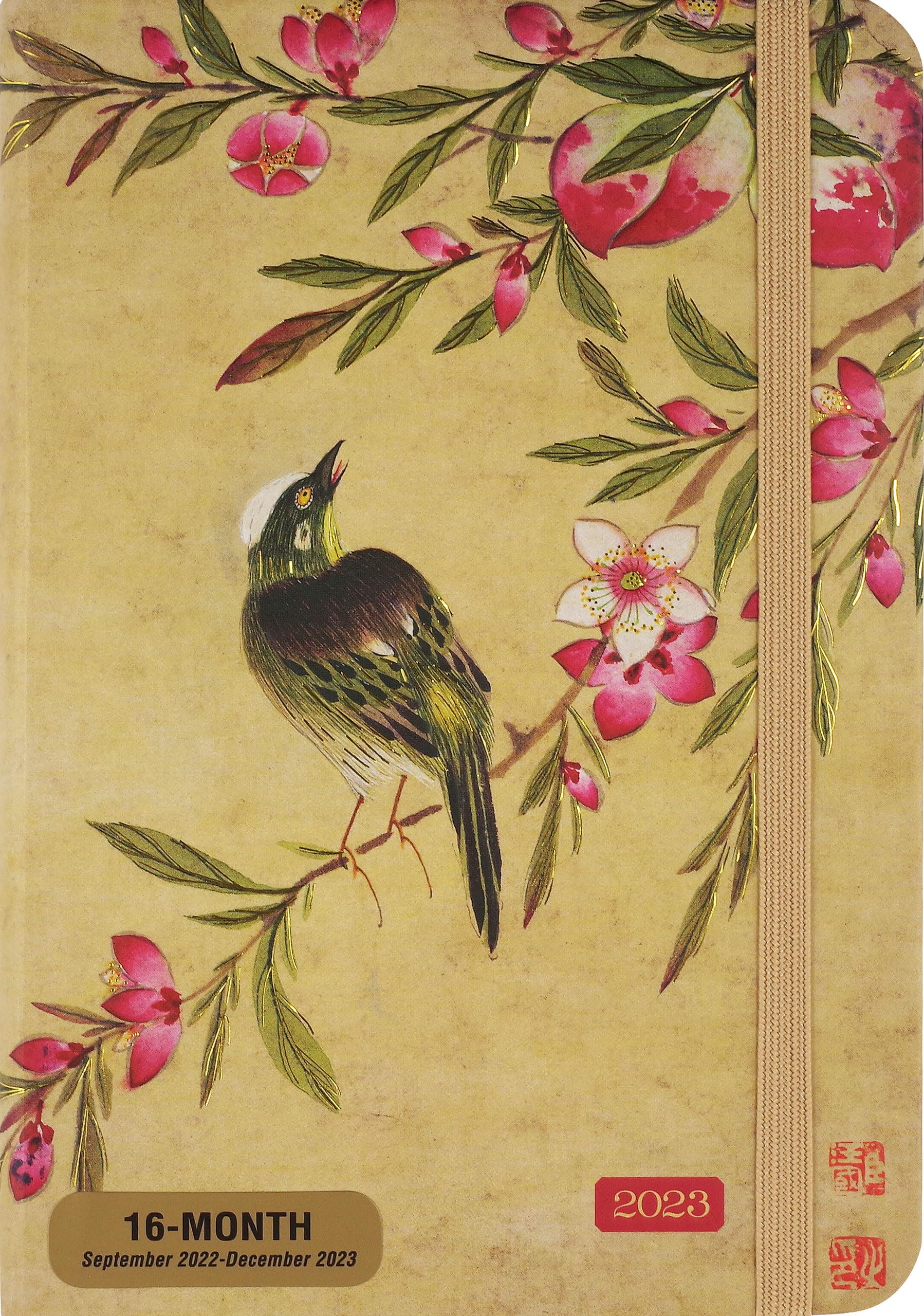 2023 Peach Blossoms Weekly Planner (16 Months, Aug 2022 to Dec 2023) Calendars