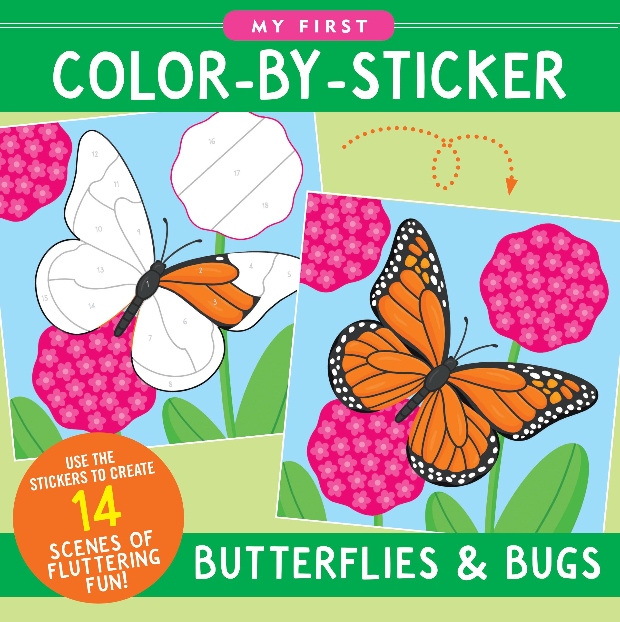 My First Color-By-Sticker Book - Butterflies & Bugs Tiptoi & Games