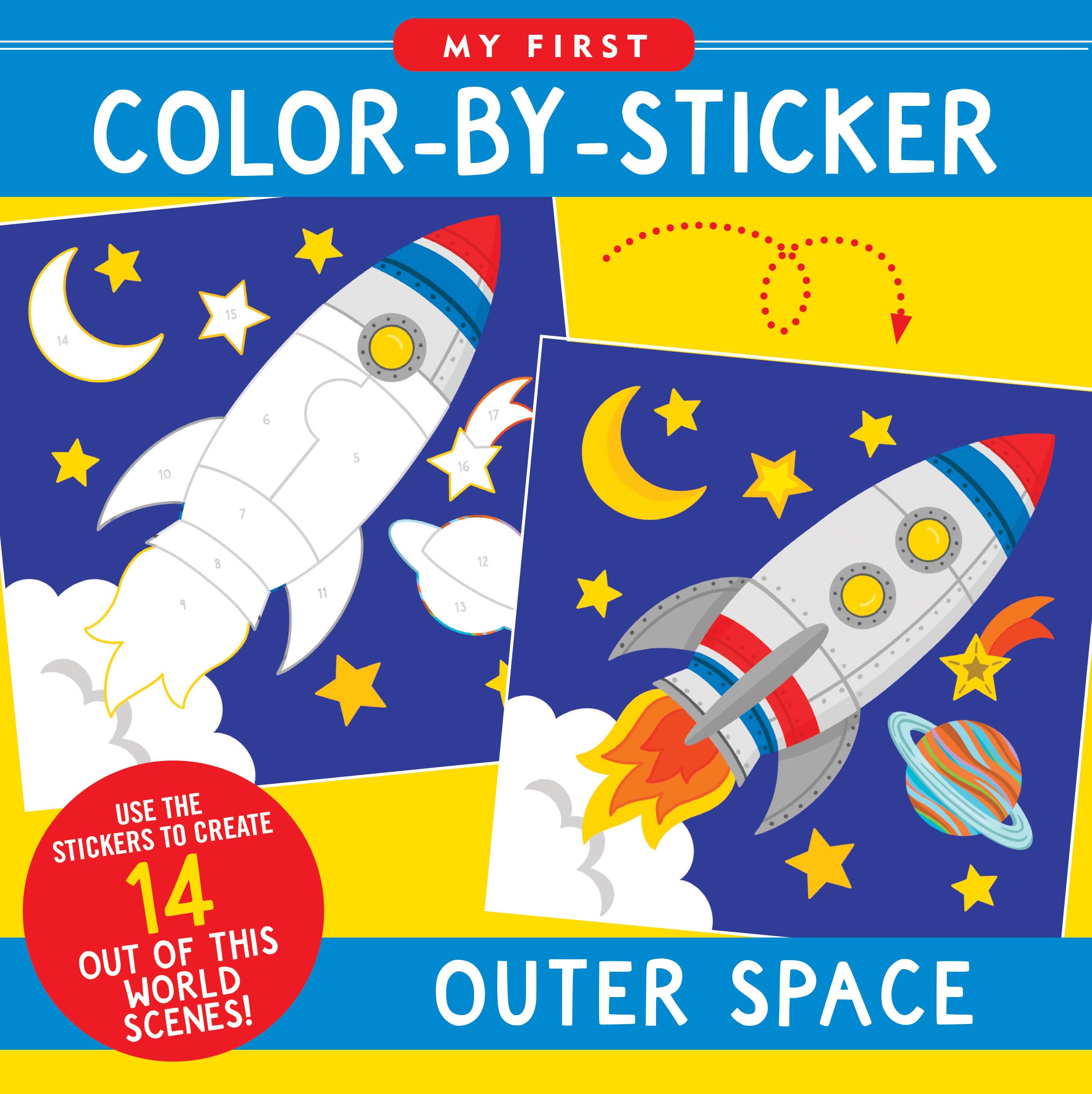Outer Space Color-By-Sticker Book (My First Color-by-sticker Books) Tiptoi & Games