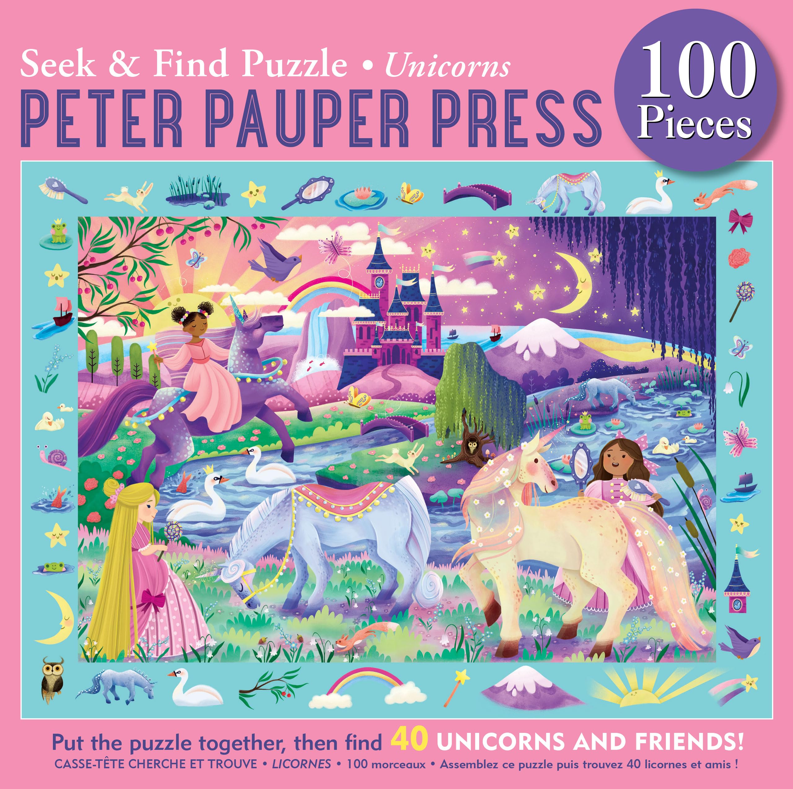 Unicorns Seek & Find 100-Piece Jigsaw Puzzle Tiptoi & Games