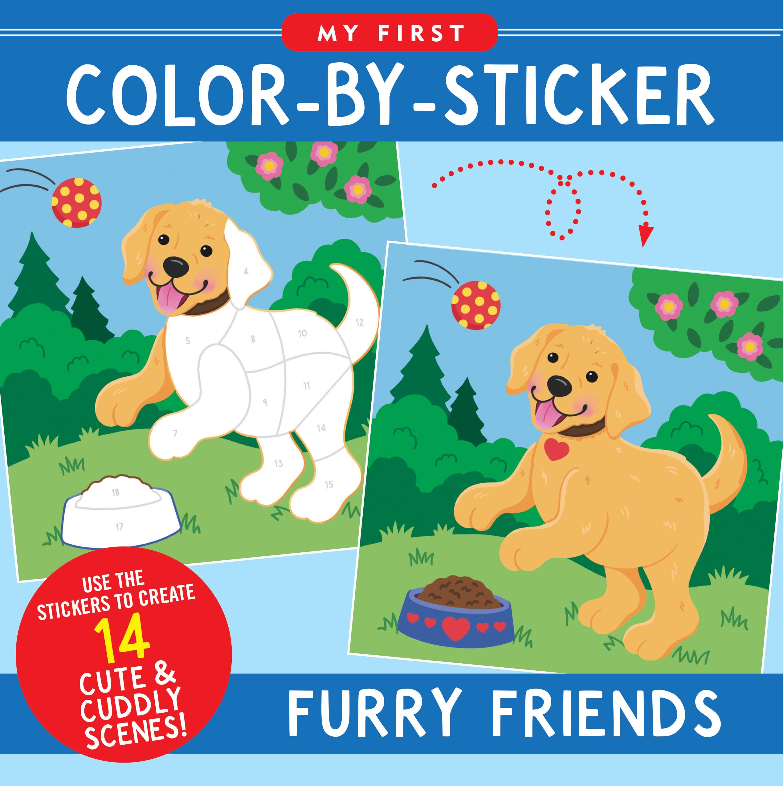 My First Color-by-sticker - Furry Friends Tiptoi & Games