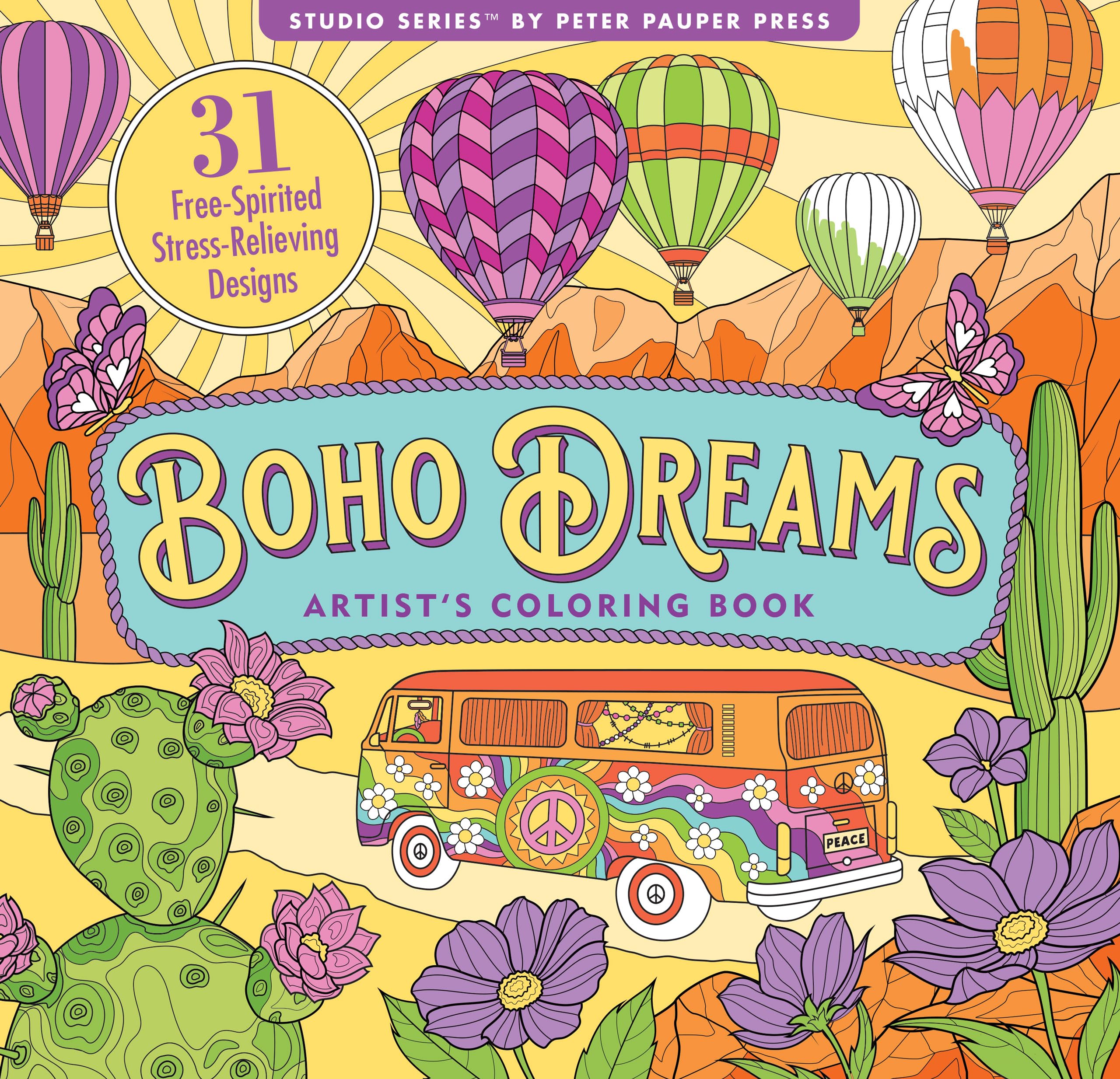 Boho Dreams Adult Coloring Book (31 Stress-Relieving Designs) Hobbies & Crafts