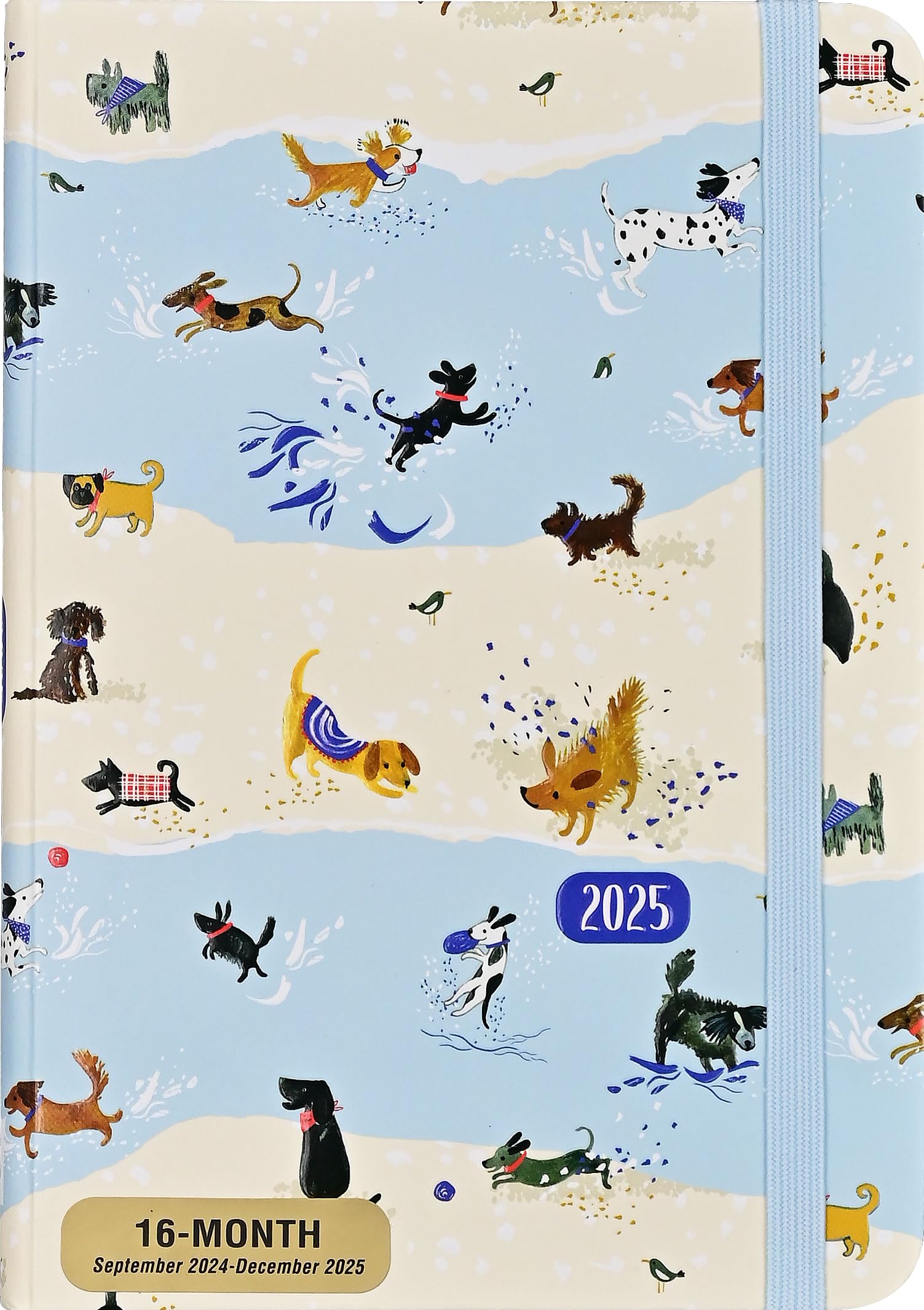 2025 Playful Pups Weekly Planner (16 months, Sept 2024 to Dec 2025) Calendars