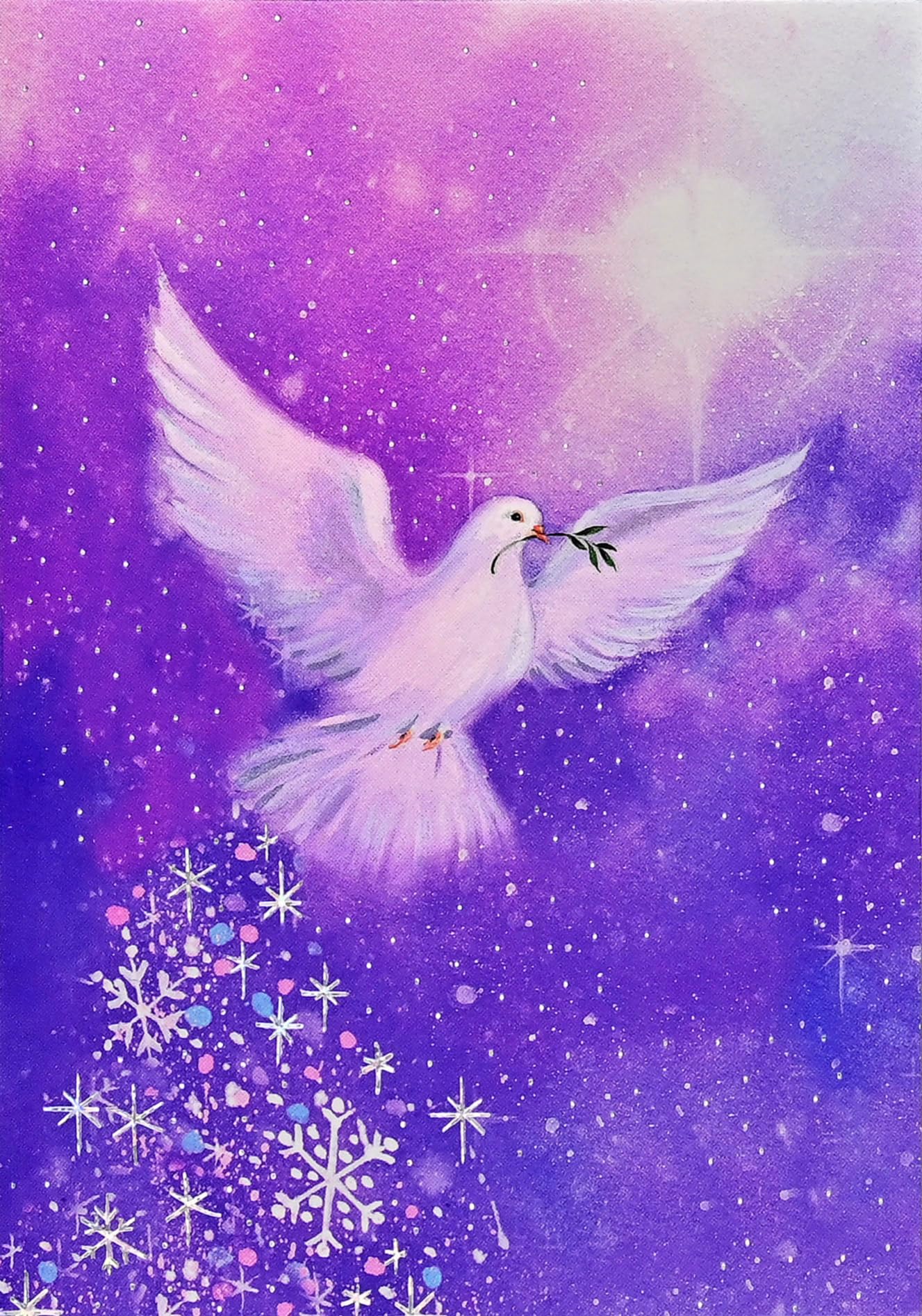 Dove & Stardust Small Boxed Holiday Cards (20 cards, 21 self-sealing envelopes) Books
