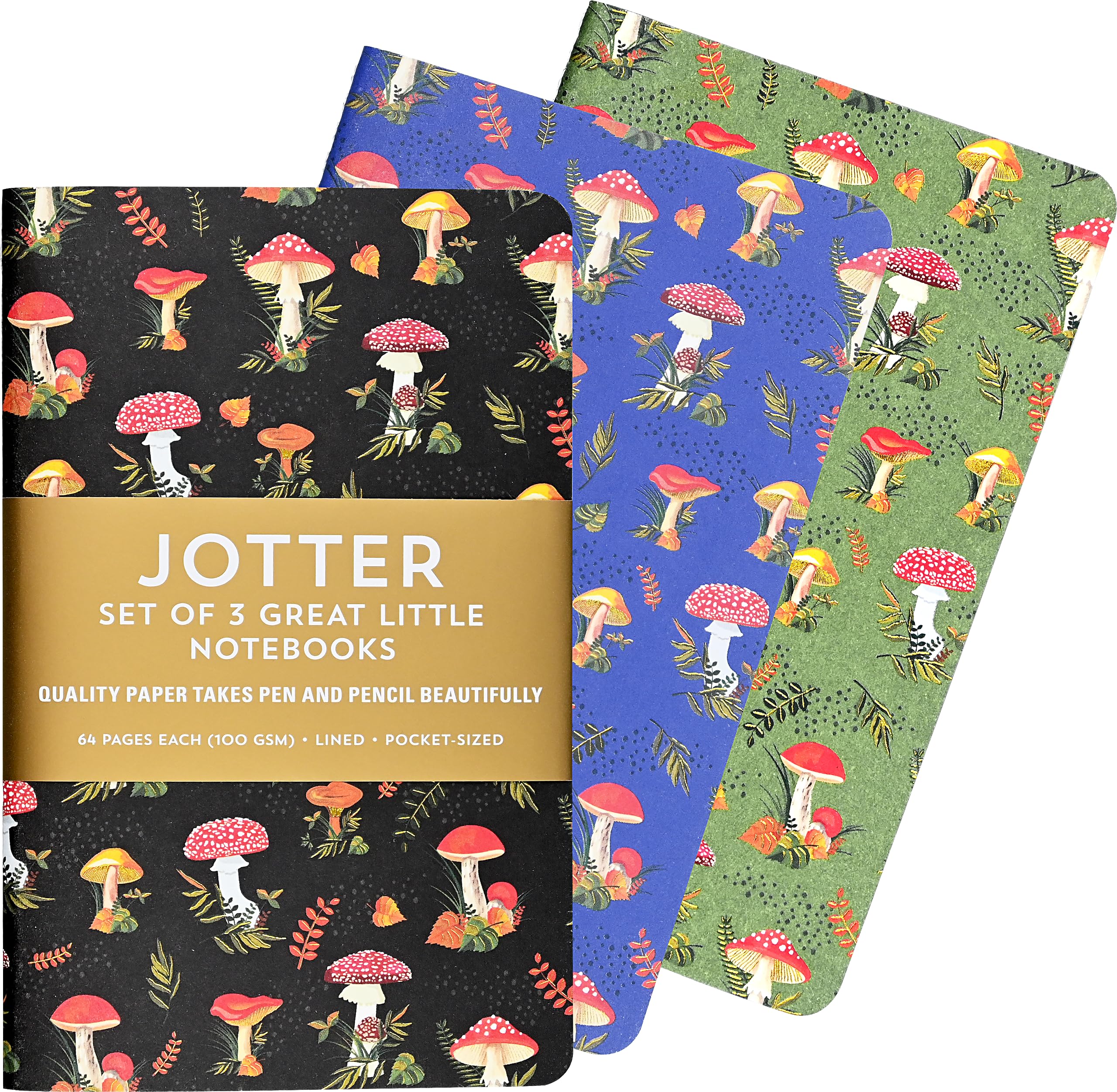 Mushrooms Jotter Notebooks (Set of 3) Books