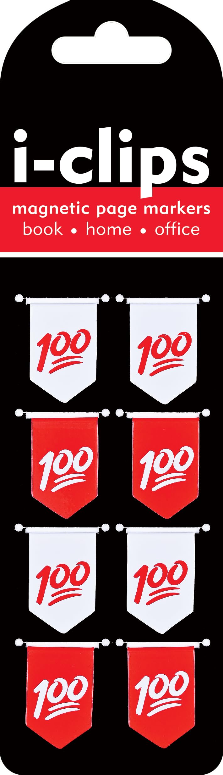 100% i-Clips Magnetic Page Markers (Set of 8 Magnetic Bookmarks) Books
