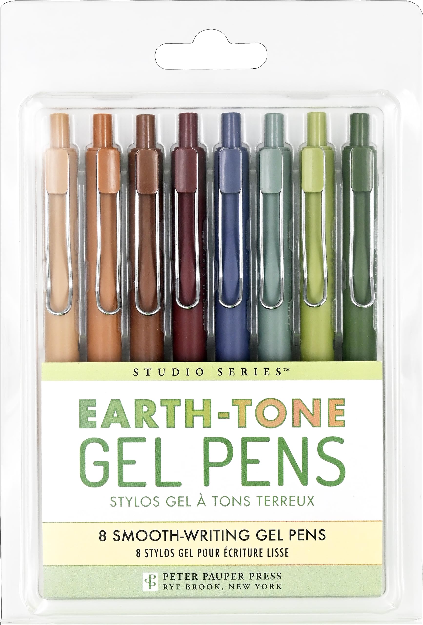 Earth-Tone Gel Pens - 8 Smooth Writing Pens Books