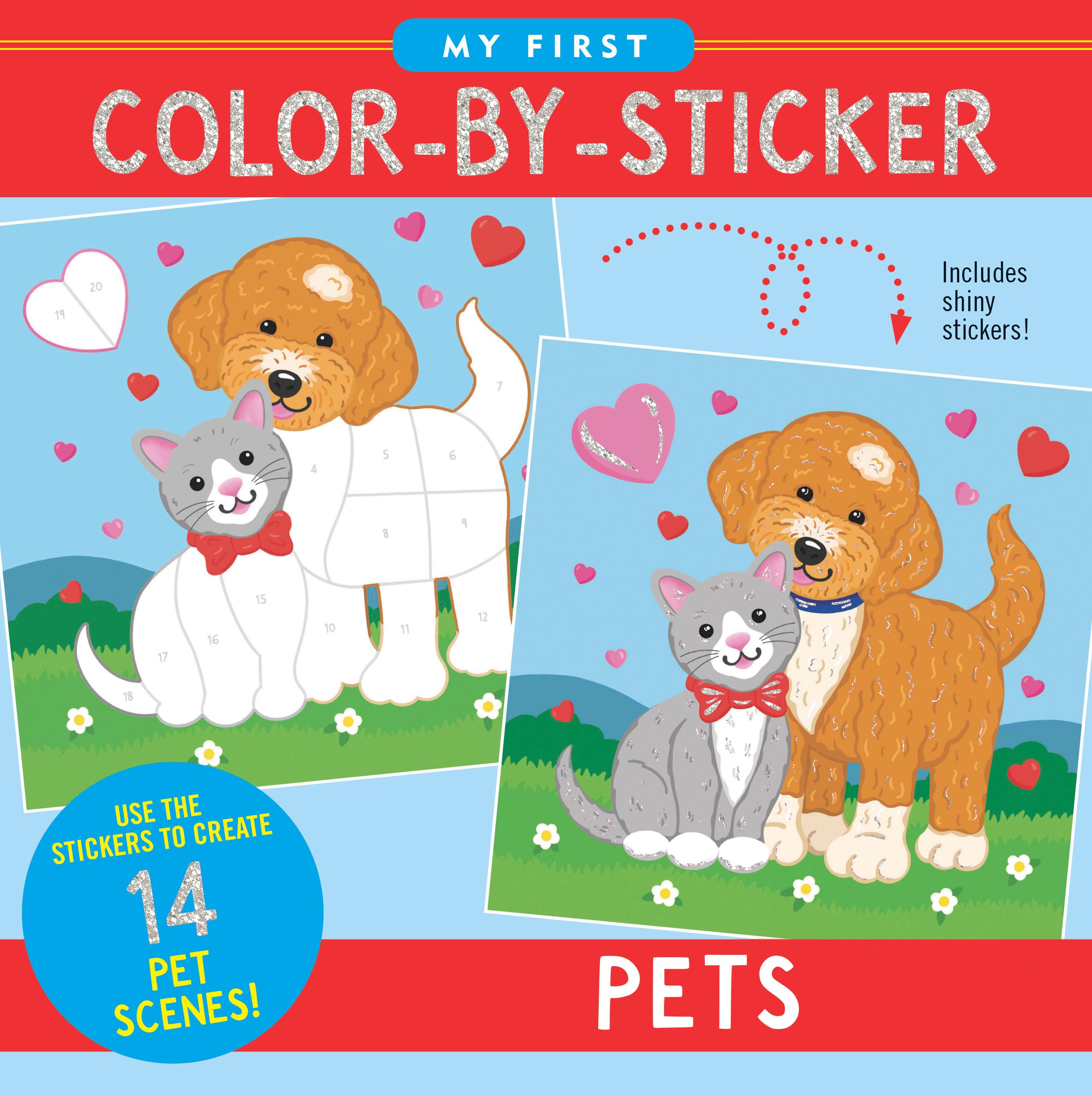 My First Color-By-Sticker Book- Pets Tiptoi & Games