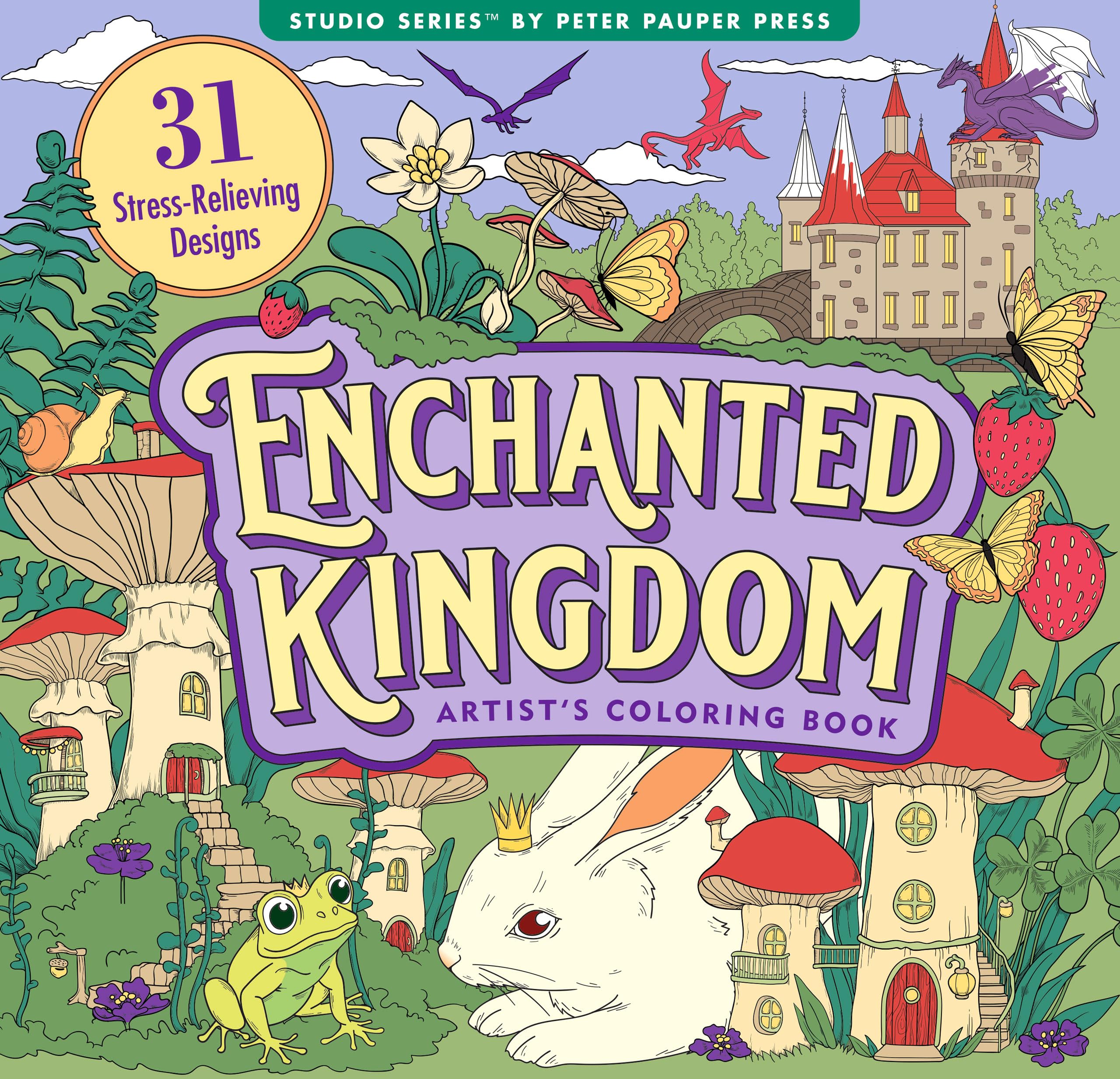 Enchanted Kingdom Adult Coloring Book (31 One-Sided Designs on Thick Paper) Hobbies & Crafts