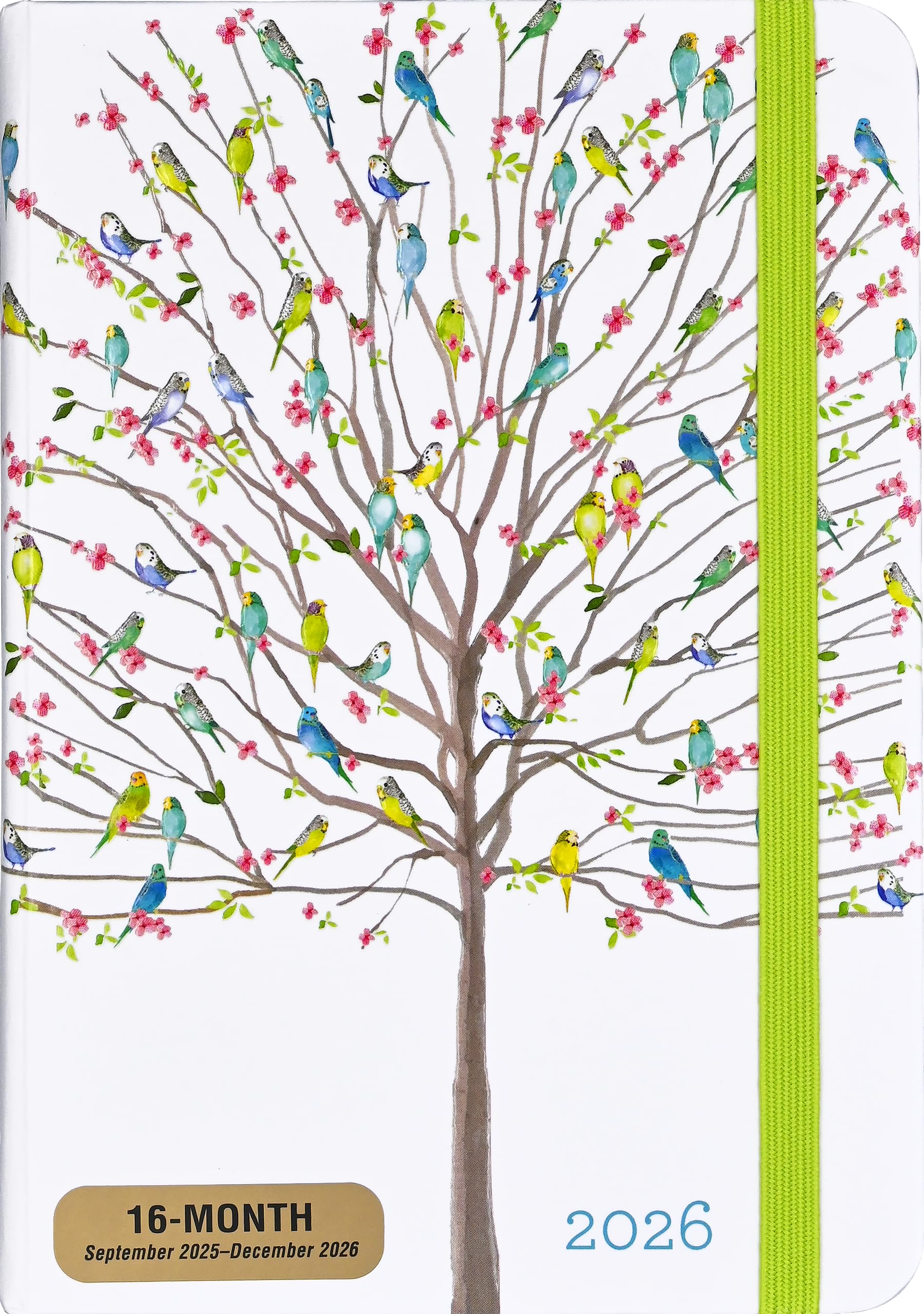 2026 Tree of Budgies Weekly Planner (16 months, Sept 2025 to Dec 2026) Calendars