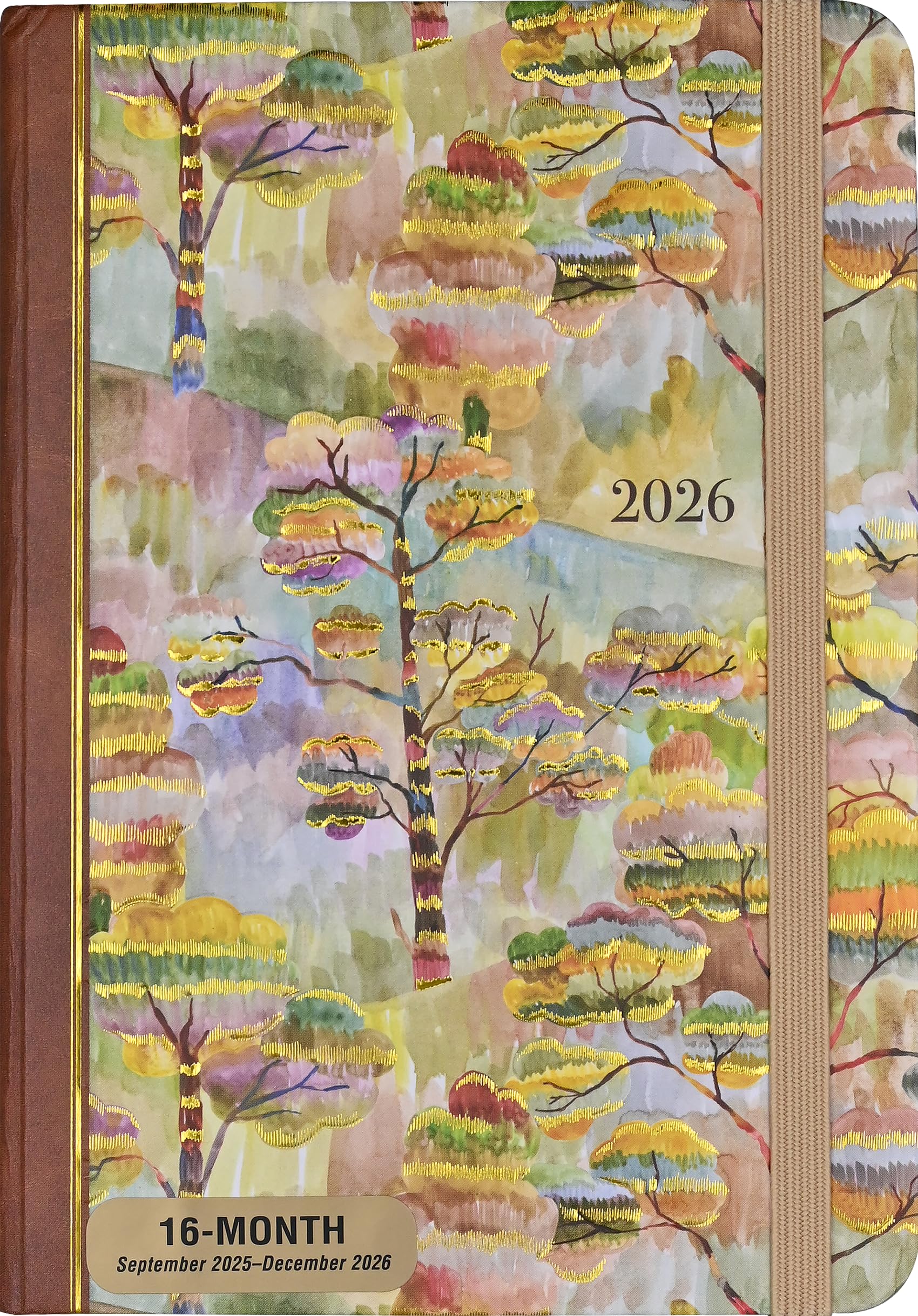 2026 Watercolor Treescape Weekly Planner (16 months, Sept 2025 to Dec 2026) Calendars