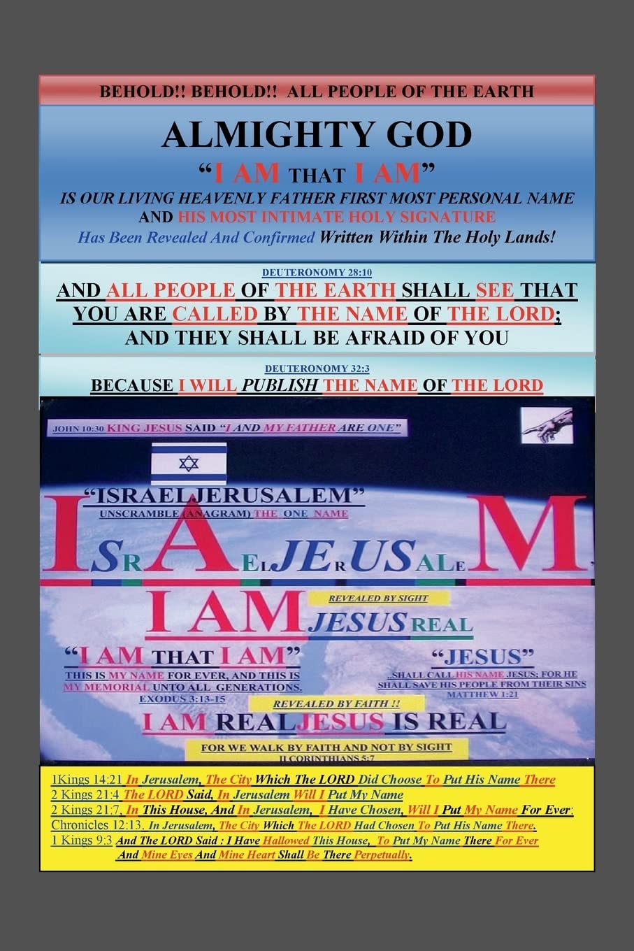 Almighty God Holy Signature: Revealed Written Within The Holy Lands Religion & Esotericism