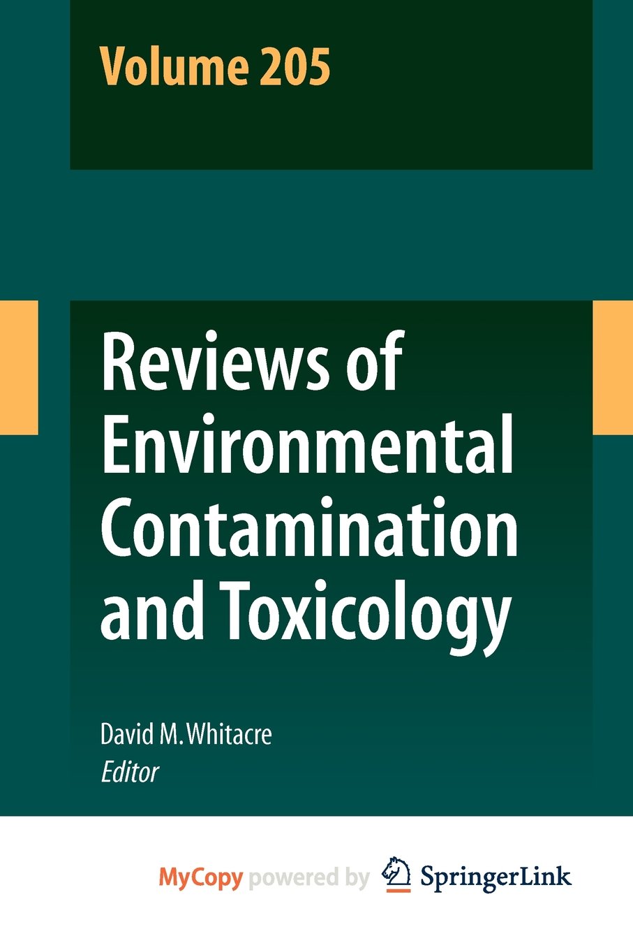 Reviews of Environmental Contamination and Toxicology Volume 205 Mathematics