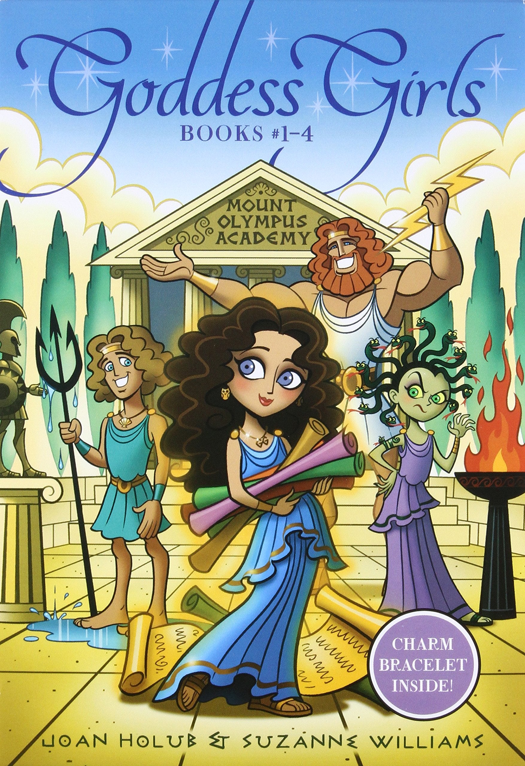 Goddess Girls Books #1-4 (Charm Bracelet Inside!): Athena the Brain; Persephone the Phony; Aphrodite the Beauty; Artemis the Brave Non-fiction