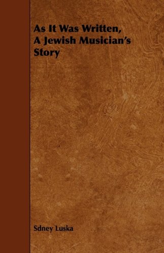 As It Was Written: A Jewish Musician's Story Contemporary literature