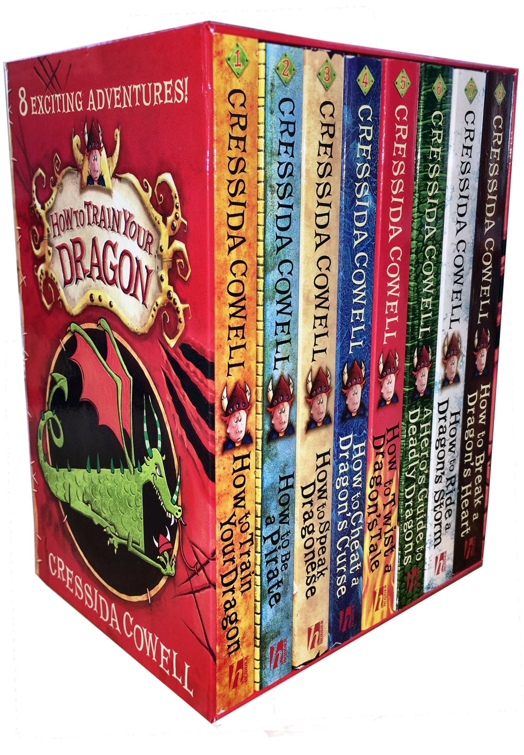 How to Train Your Dragon 8 Books Collection Box Set by Cressida Cowell (How to Train Your Dragon, How to be a Pirate, How To Speak Dragonese, How to Cheat a Dragons Curse, How to Twist a Dragon's Tale, A Hero's Guide to Deadly Dragons, How to Ride a Dr... Books