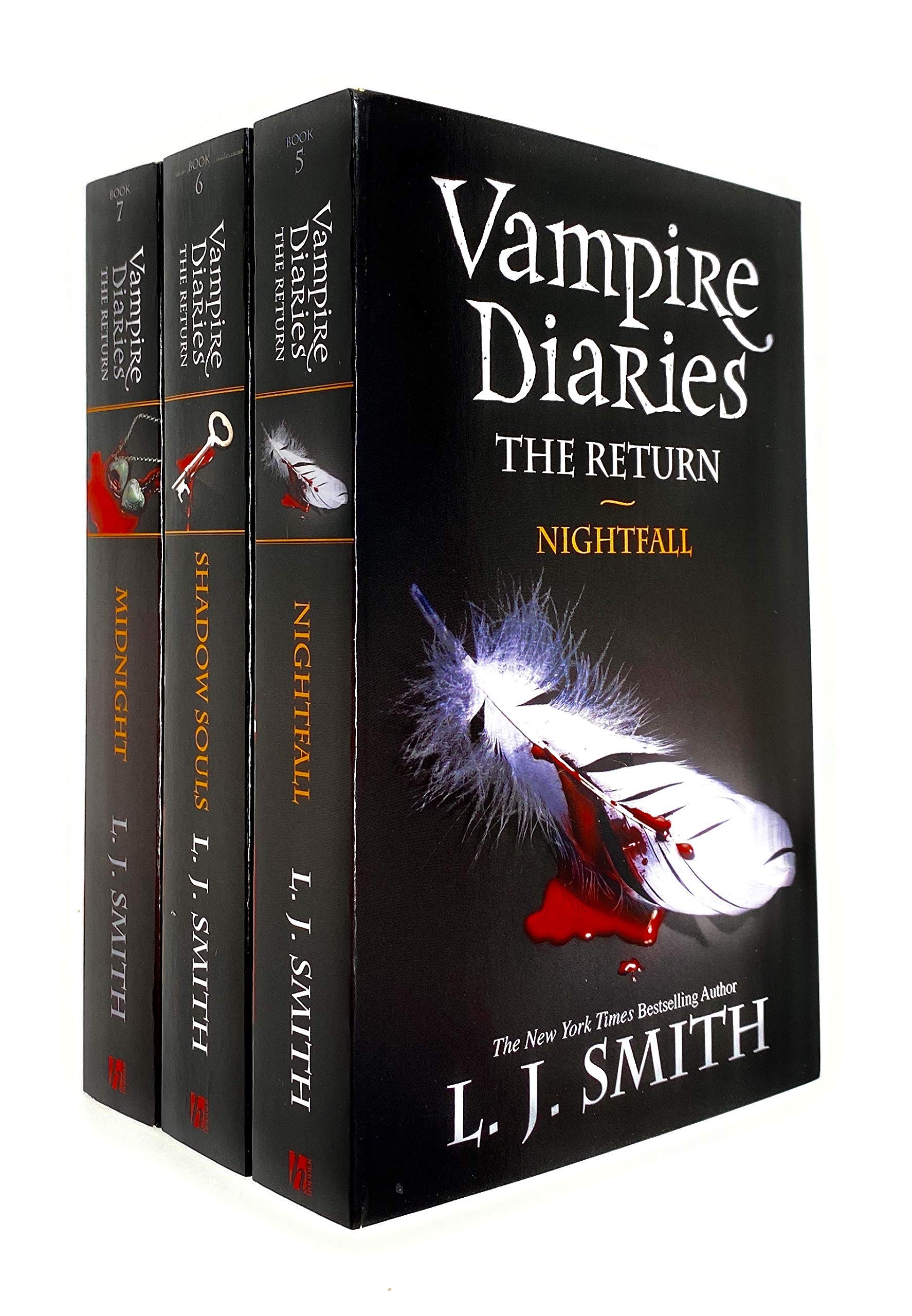 Vampire Diaries the Return Series Book 5 To 7 Collection 3 Books Bundle Set By L J Smith (Nightfall, Shadow Souls , Midnight) Contemporary literature