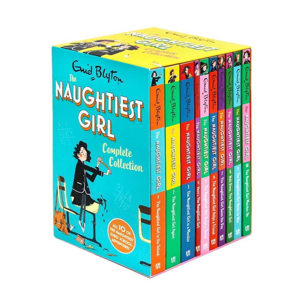 The Enid Blyton Naughtiest Girl School Adventures Books 1 - 10 Collection Box Set (In The School, Again, Is A Monitor, Helps A Friend, Saves The Day, Macrches On & MORE!) Fiction