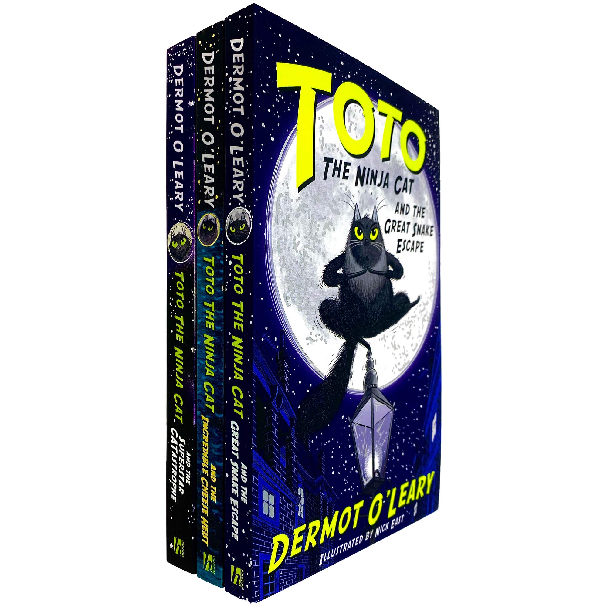 Toto the Ninja Cat Series Books 1 - 3 Collection Set by Dermot O’Leary (Great Snake Escape, Incredible Cheese Heist & Superstar Catastrophe) - Dermot O’Leary Fiction