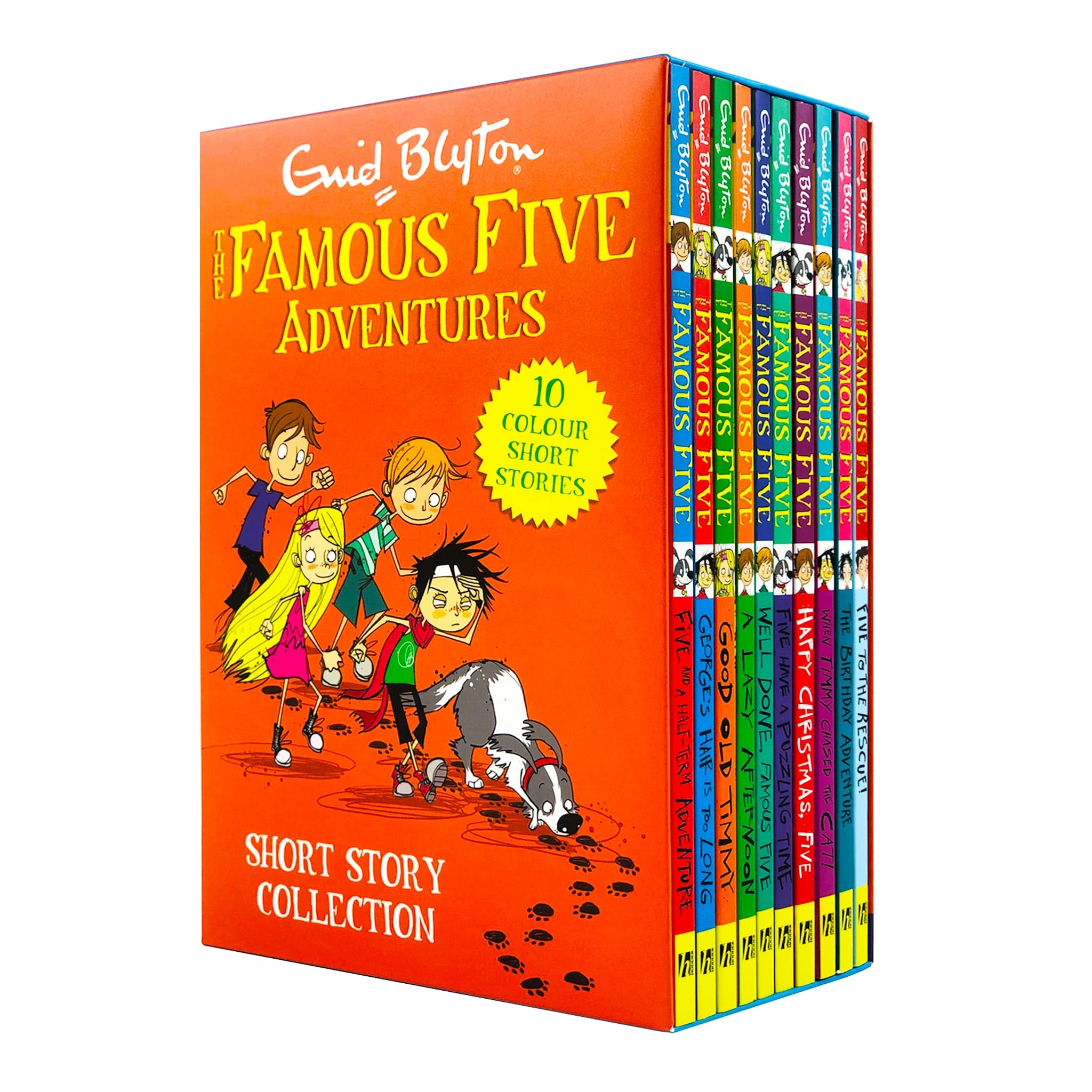 英文原版 The Famous Five Adventures 10册 五个小伙伴历险记 Enid Blyton 全彩版桥梁章节书友谊冒险青少年英语课外探险小说 Books