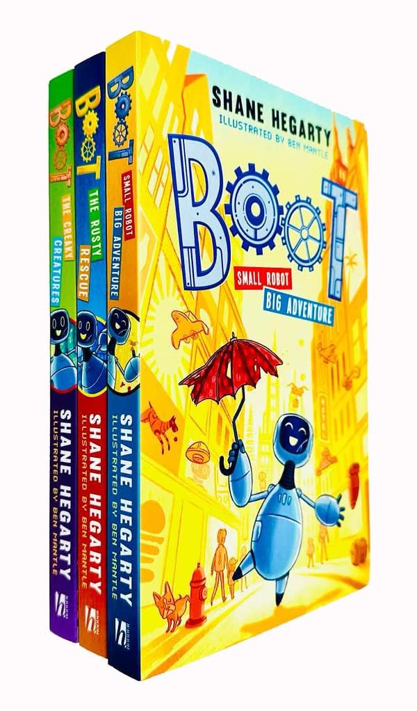 Boot Series 3 Books Collection Set by Shane Hegarty (BOOT small robot, BIG adventure, BOOT: The Rusty Rescue & BOOT: The Creaky Creatures) Non-fiction
