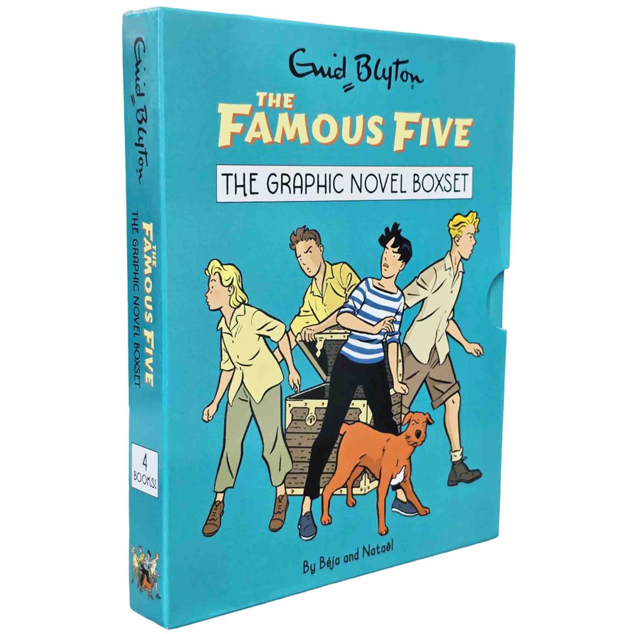 The Famous Five Graphic Novel 4 Books Collection Box Set By Enid Blyton(Five Go to Smuggler's Top, Five Run Away Together, Five Run Adventuring Again & Five on a Treasure Island) Comics for children & teenagers