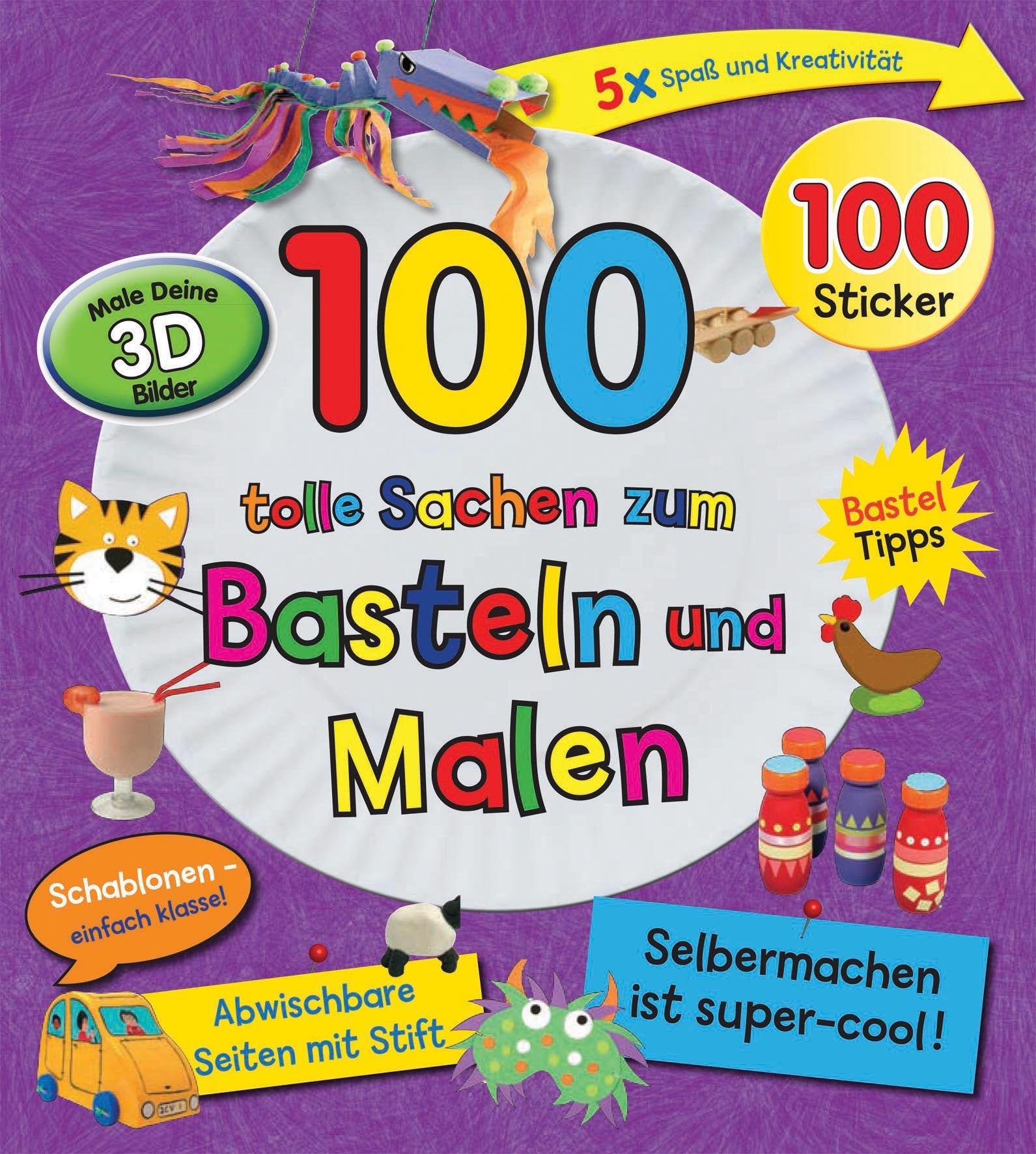 Spaßstation: 100 Bastelideen: Mit Schablonen und abwischbaren Seiten Tiptoi & Games