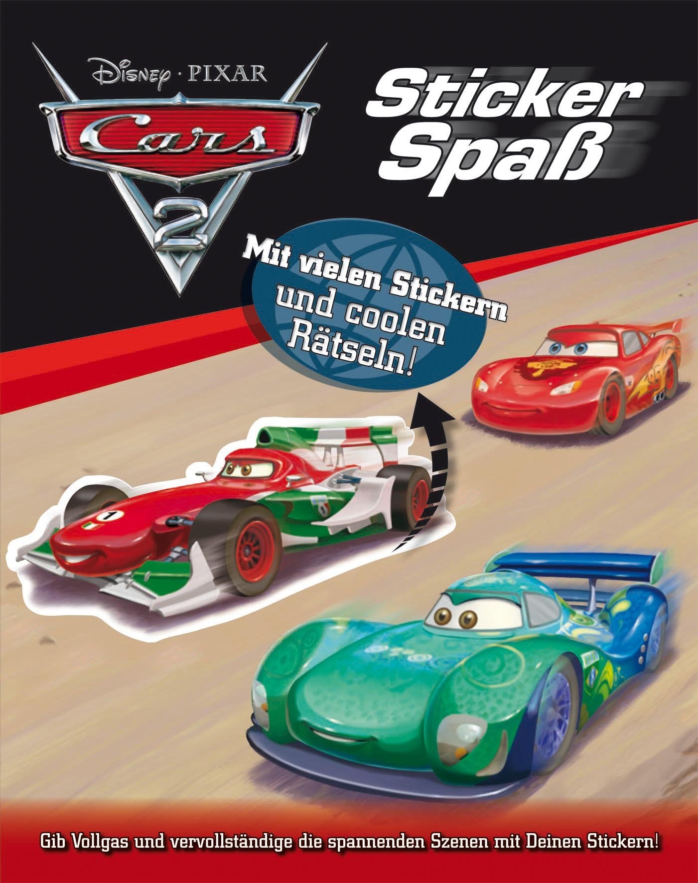 Disney Sticker Cars 2: Gib Vollgas und vervollständige die spannenden Szenen mit Deinen Stickern!. Mit vielen Stickern und coolen Rätseln! Children's books