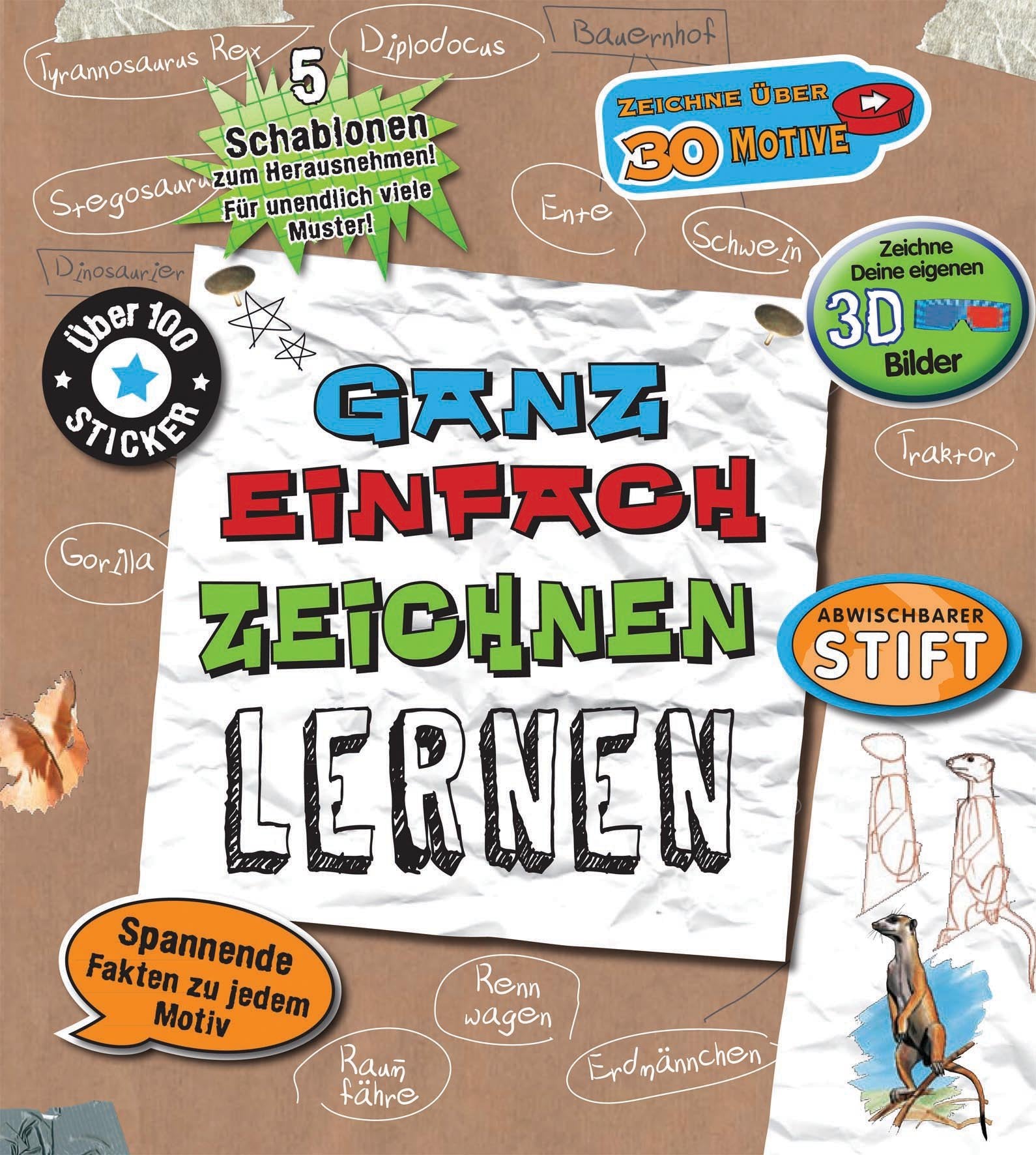 Spaßstation: Zeichnen: Zeichne über 30 Motive. Zeichne Deine eigenen 3D Bilder Non-fiction