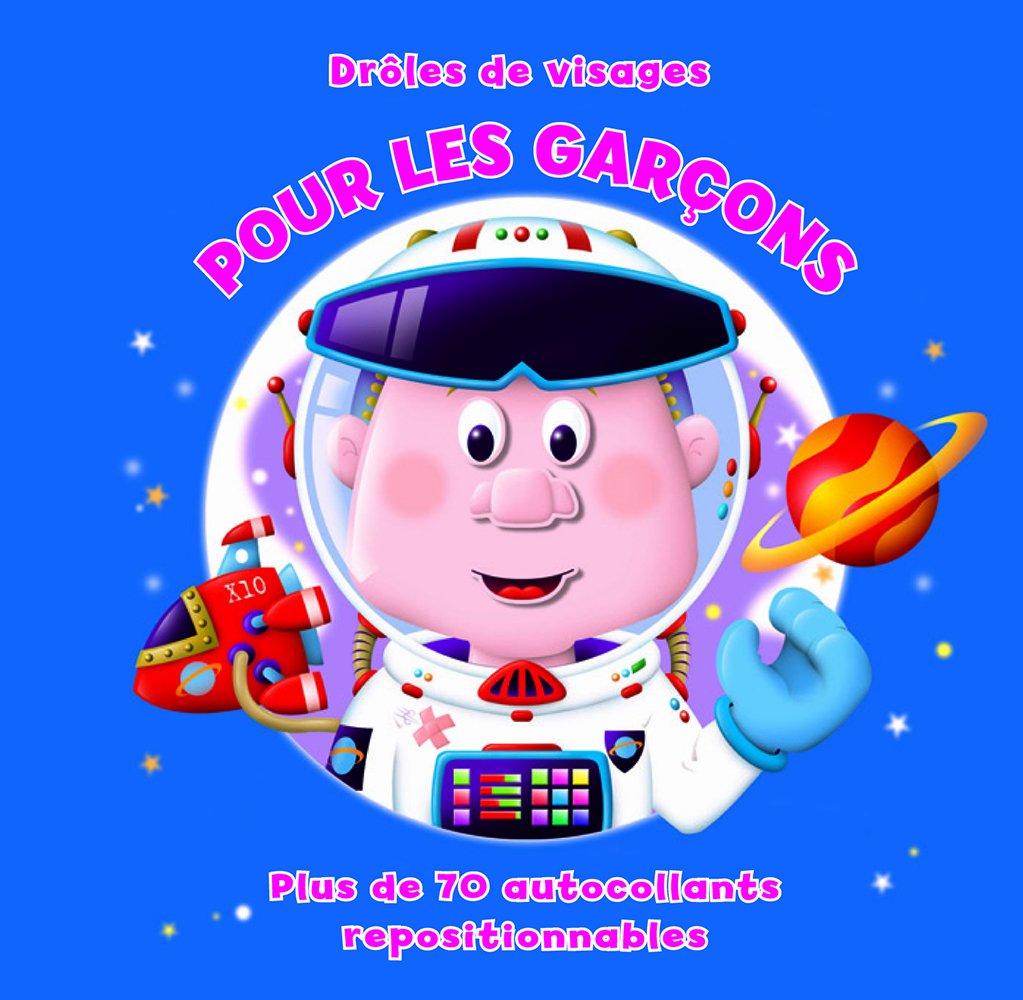 Drôles de visages pour les garçons: Plus de 70 autocollants repositionnables book