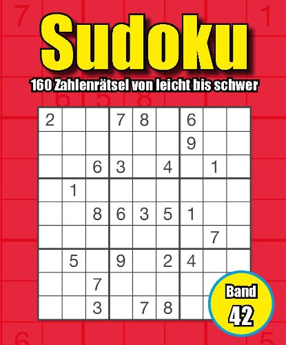 Sudoku 42 Rot: 160 Zahlenrätsel von leicht bis schwer Leisure & Fun