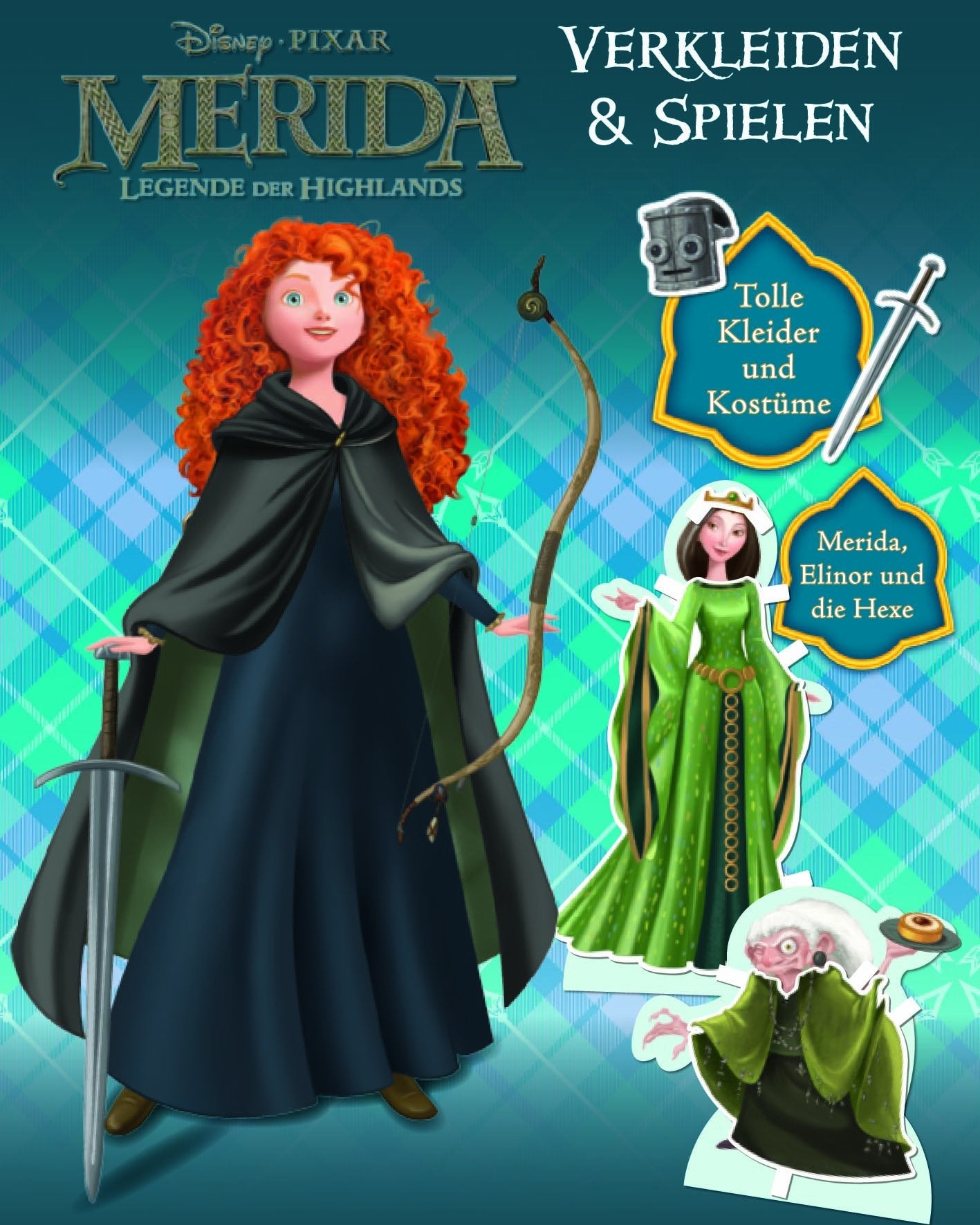 Disney: Anziehpuppen Merida: Tolle Kleider und Kostüme. Merida, Elinor und die Hexe Tiptoi & Games