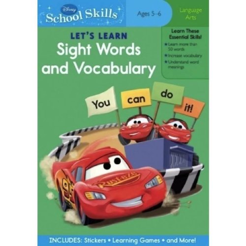 Disney Cars School Skills Workbook - Sight Words and Vocabulary Non-fiction