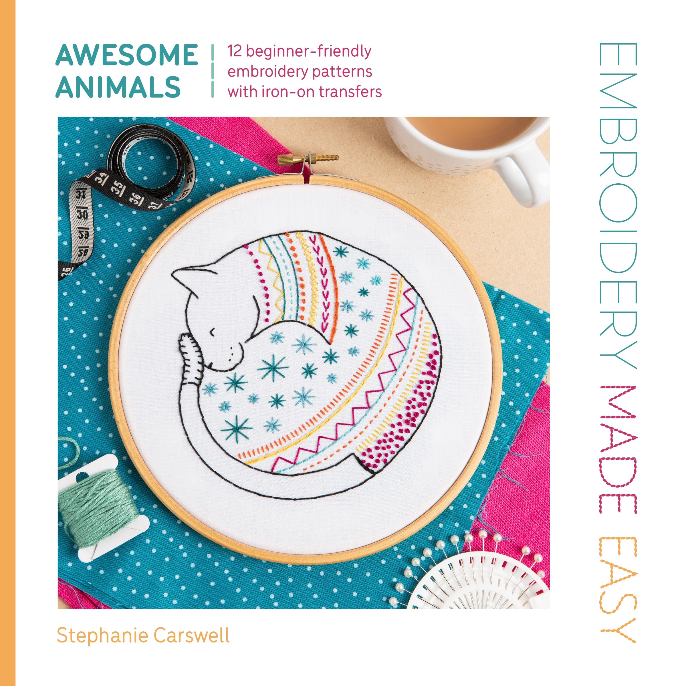 Embroidery Made Easy: Awesome Animals: 12 beginner-friendly embroidery patterns with iron-on transfers Hobbies & Crafts