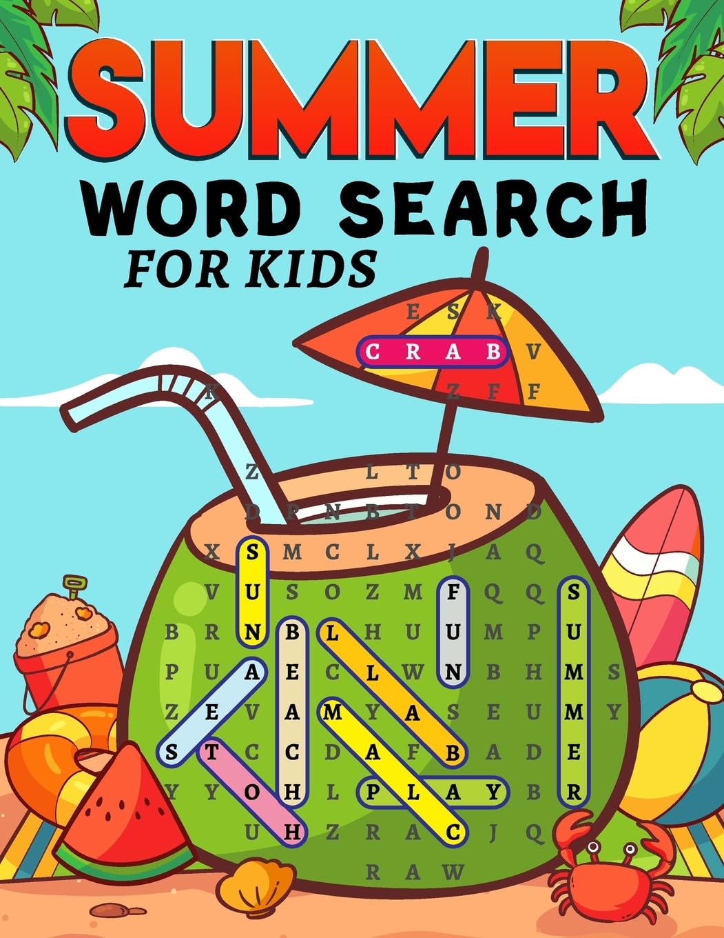 Summer Word Search with Book for Kids Leisure & Fun