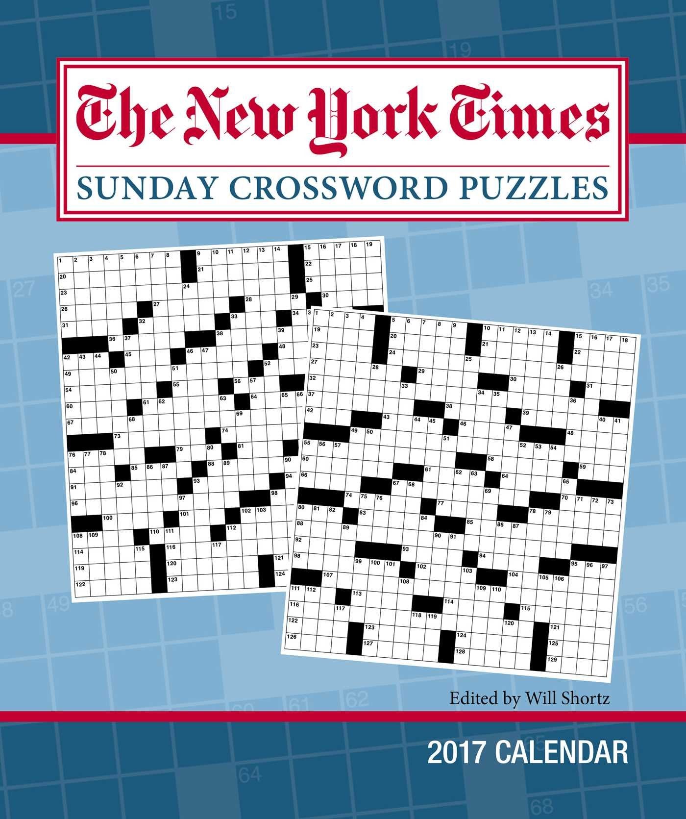 The New York Times Sunday Crossword Puzzles 2017 Calendar Leisure & Fun