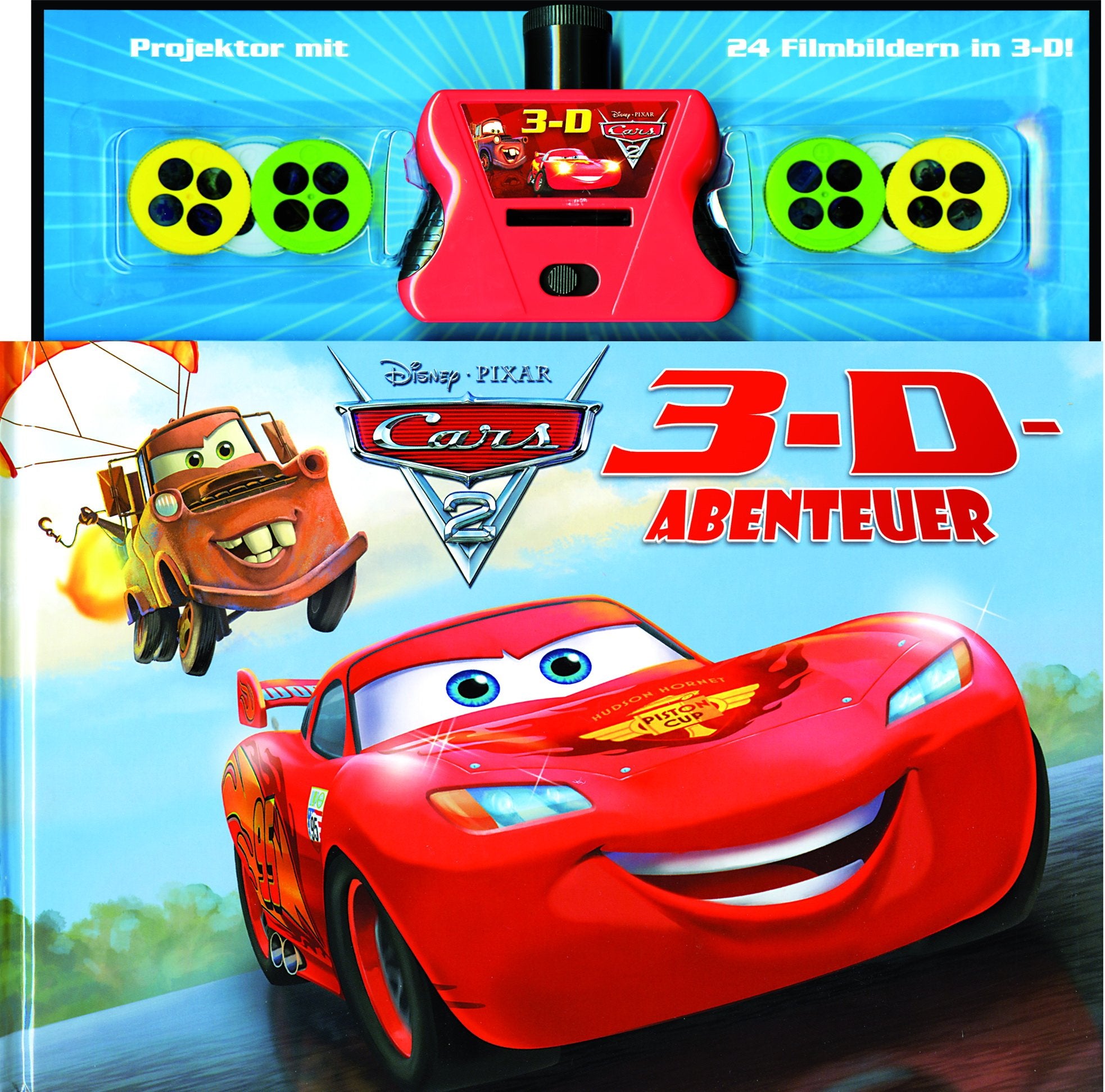 Cars 2, 3-D-Abenteuer, m. Projektor u. 3-D-Brille Children's books