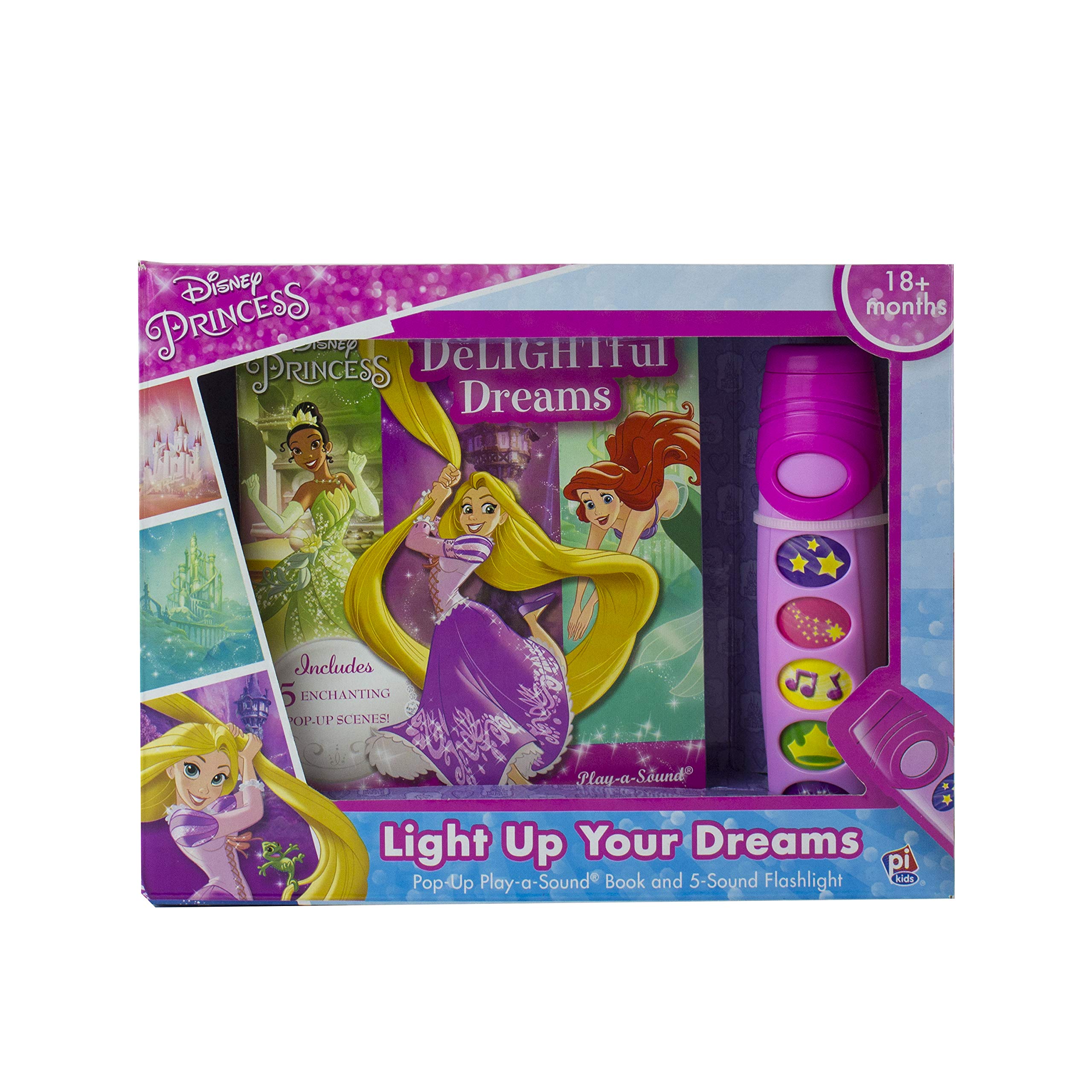 Disney Princess - DeLIGHTful Dreams - Pop-Up Board Book Book and Sound Flashlight Toy - PI Kids (Play-A-Sound): Delightful Dreams: Little Flashlight Adventure Box Set Non-fiction