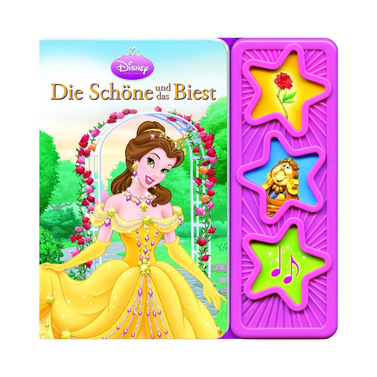 Die Schöne und das Biest: wattiertes Kinderbuch, 3-Button-Soundbuch, Disney-Pappbilderbuch mit 3 Geräuschen Children's books