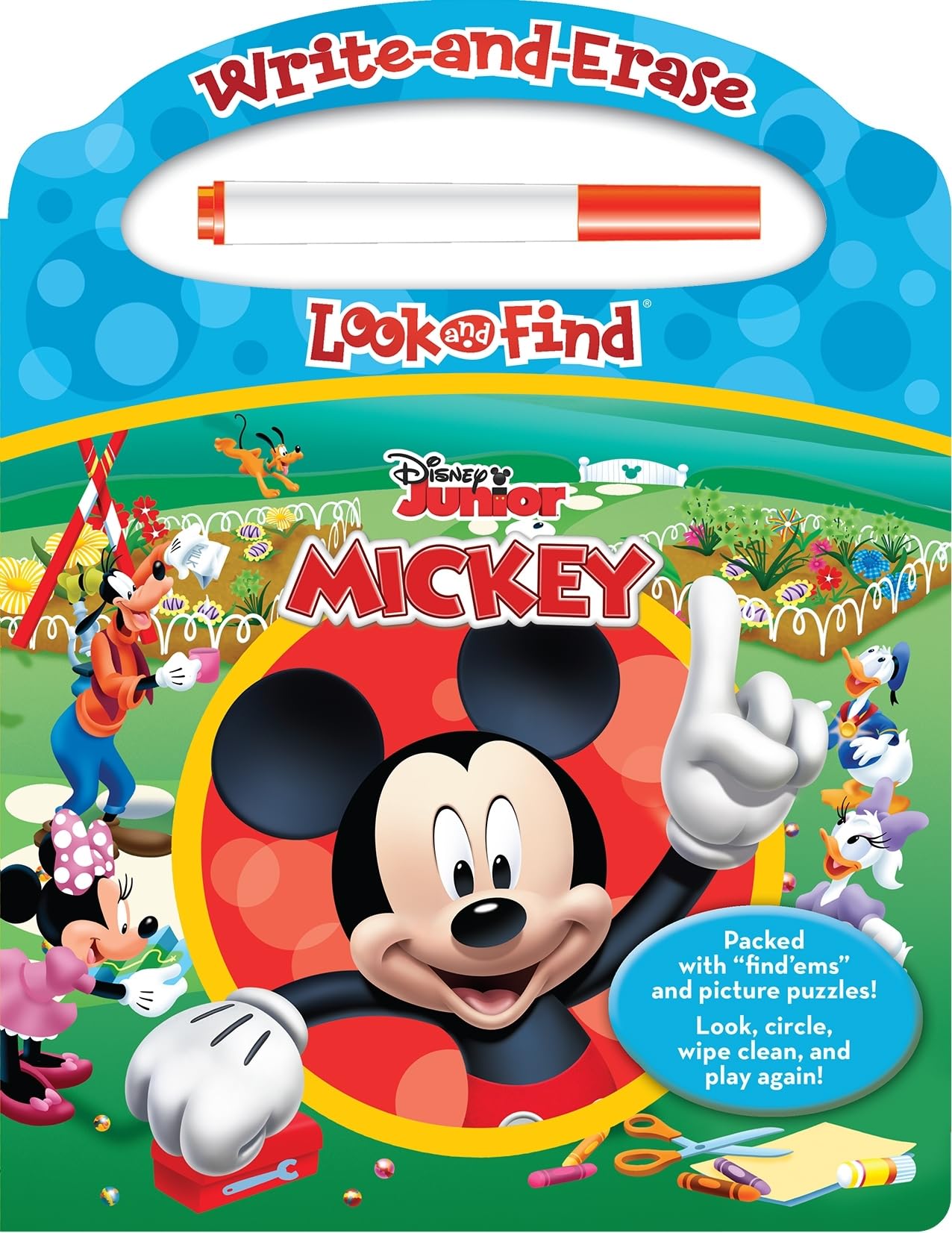 Disney - Mickey Mouse Clubhouse - Write-And-Erase Look and Find Wipe Clean Board book