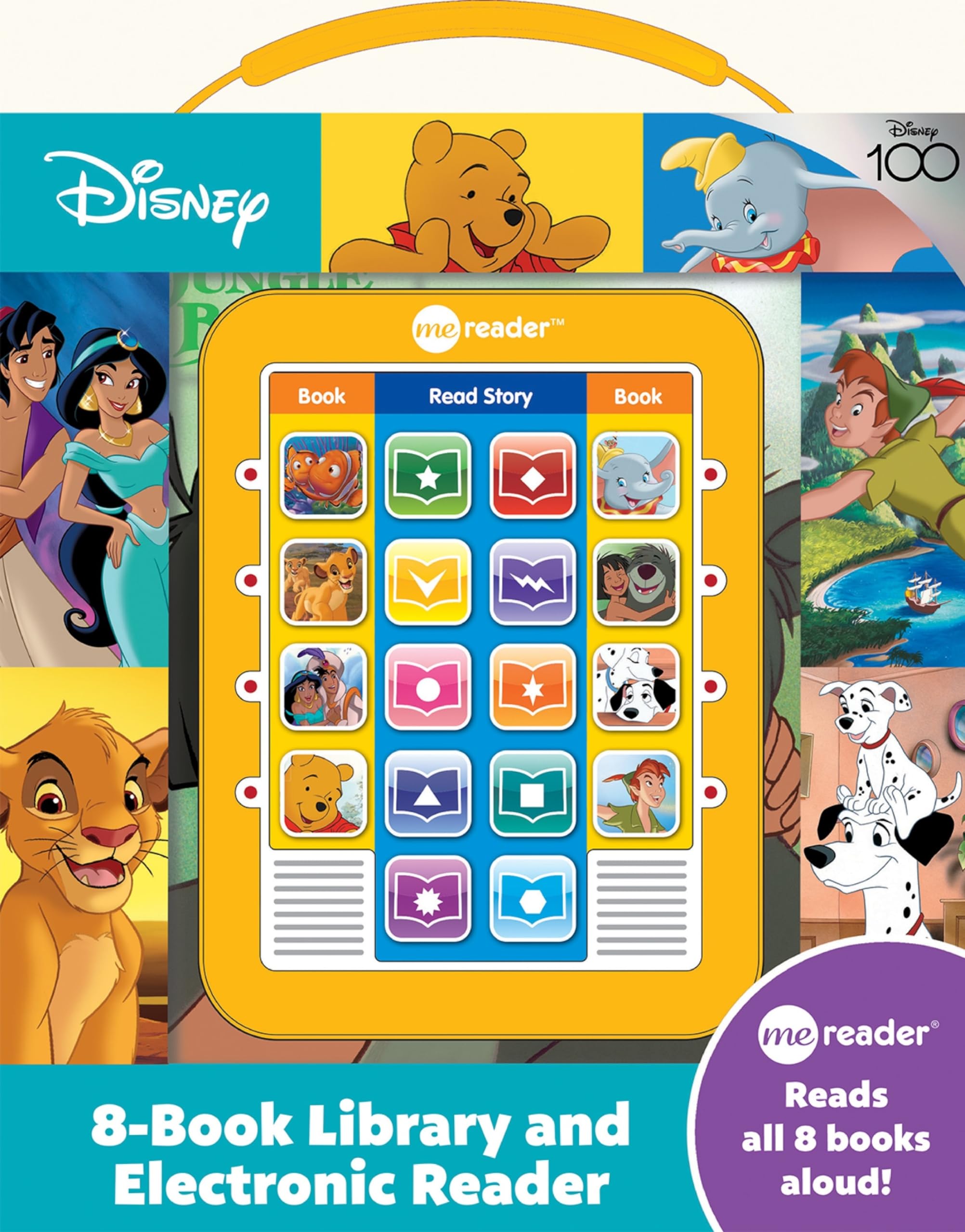 Disney Classic - Lion King, Finding Nemo, Aladdin and more! - Me Reader Electronic Reader and 8 Sound Book Library - PI Kids book