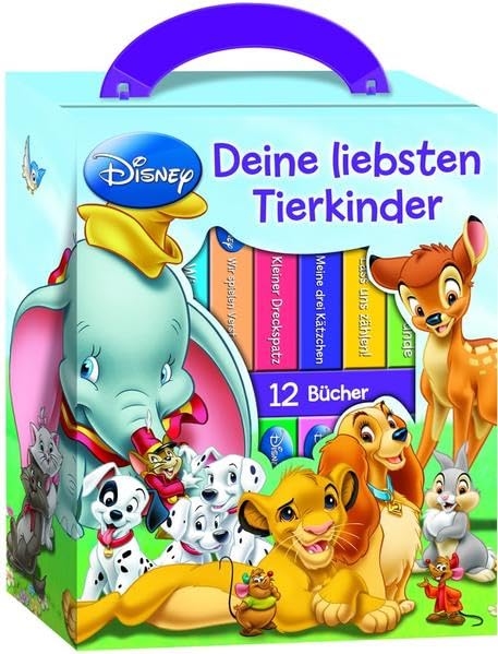 Deine liebsten Tierkinder - Meine erste Bibliothek - Bücherbox mit 12 Pappbilderbüchern Children's books