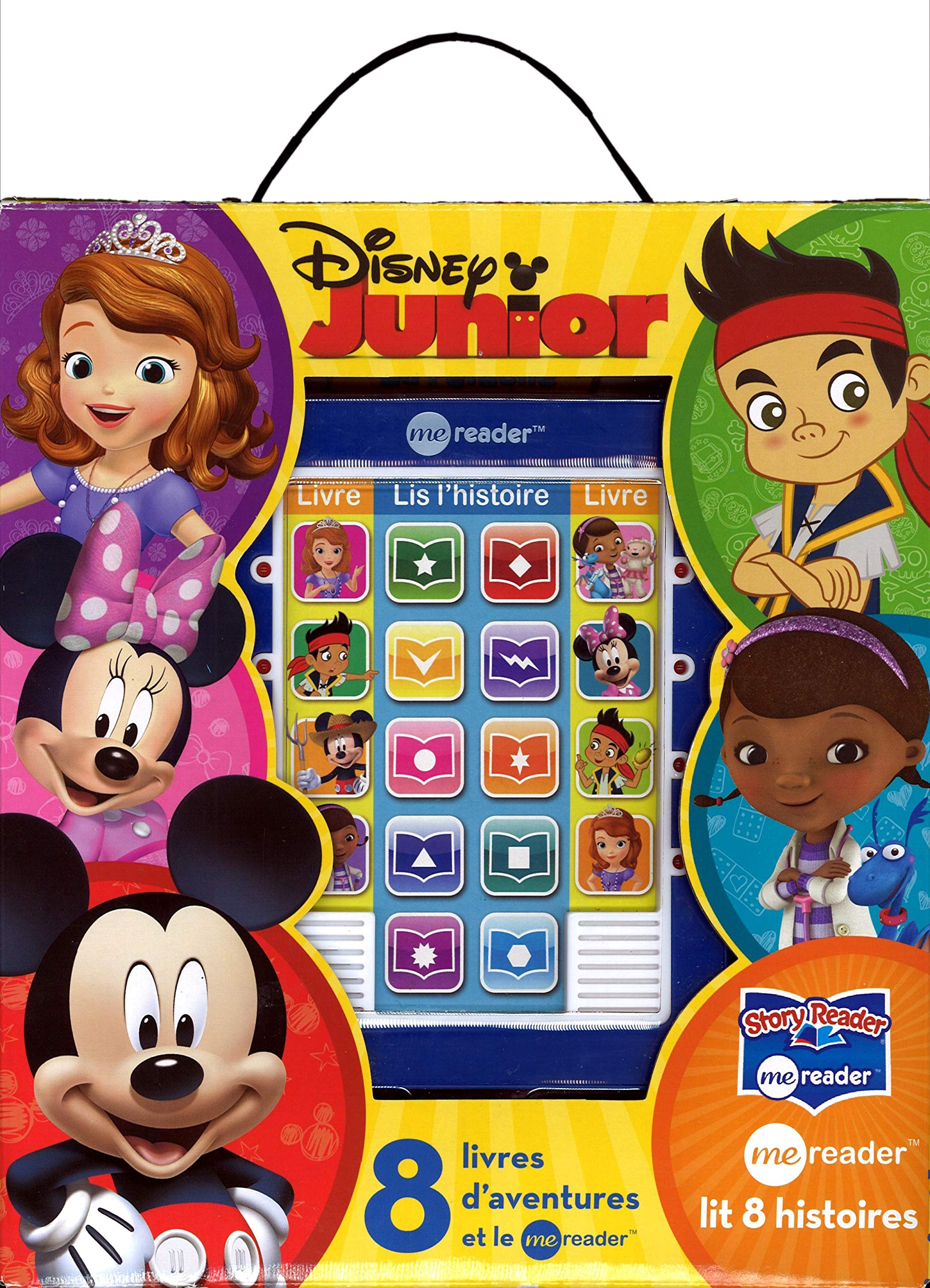 DISNEY JUNIOR - ME READER - MA TABLETTE DE LECTURE AVEC HUIT LIVRES: L'amulette de Sofia ; Jake à la rescousse ; Mickey à la ferme ; Vroom, vroom ; ... ; Jake et l'oeuf d'or ; Un désordre royal Tiptoi & Games