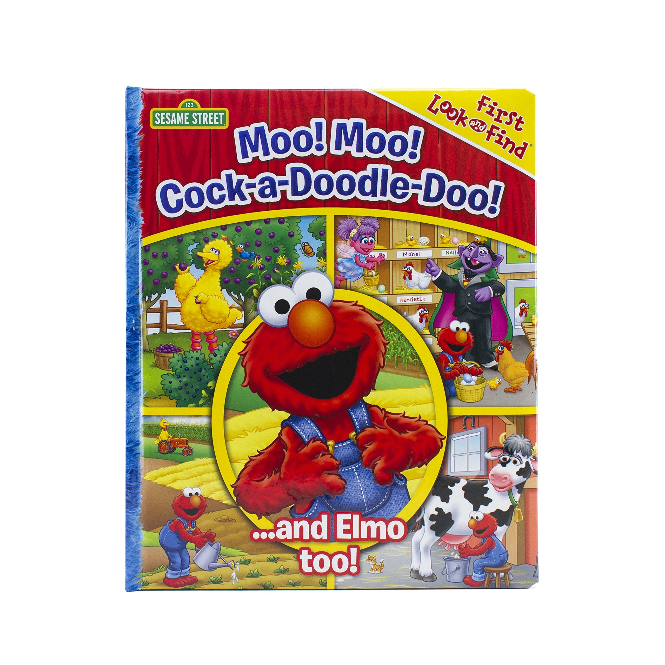 Sesame Street - Moo! Moo! Cock-a-Doodle-Doo! ...and Elmo too! First Look and Find - PI Kids Tiptoi & Games