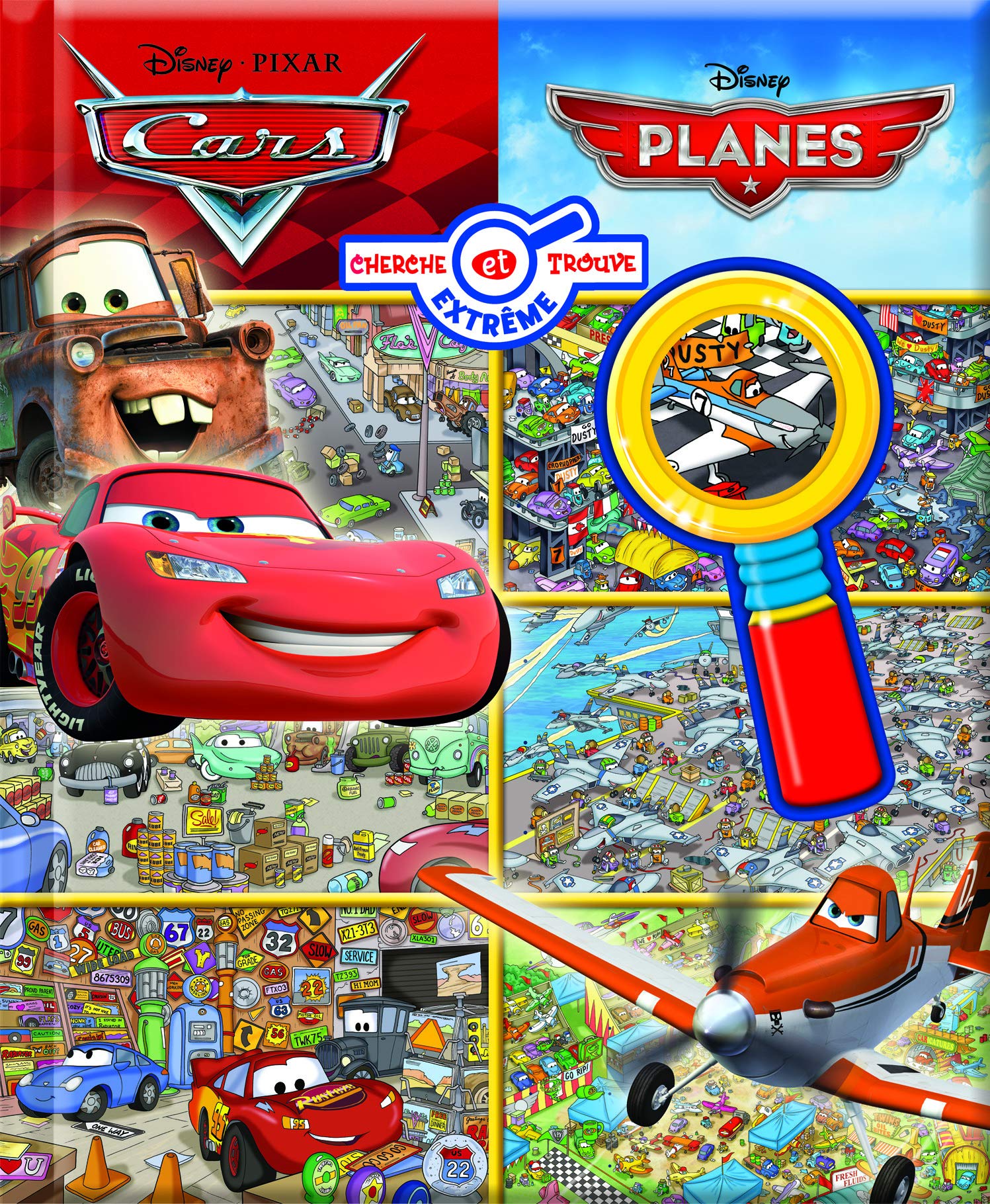 CARS / PLANES - CHERCHE ET TROUVE EXTREME AVEC LOUPE INTEGREE book