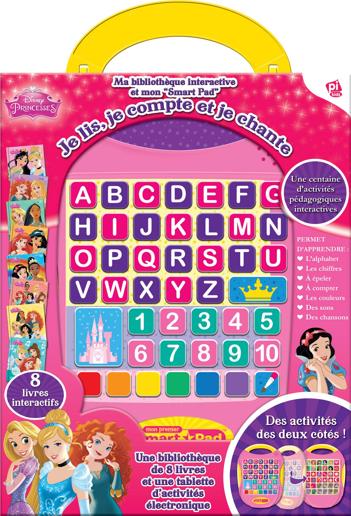 PRINCESSES DISNEY - MA BIBLIOTHEQUE INTERACTIVE - JE LIS, JE COMPTE ET JE CHANTE book